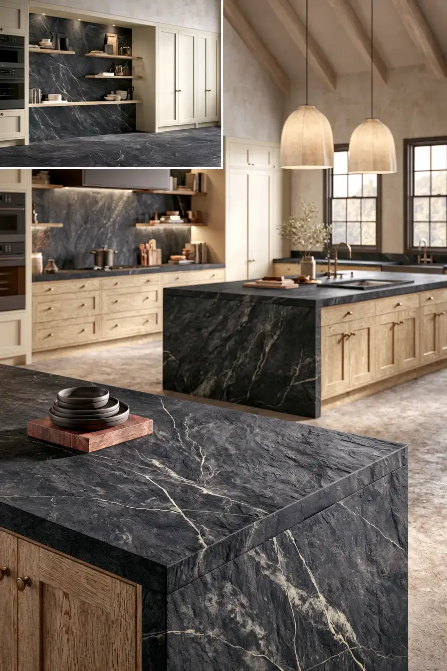 stone kitchen