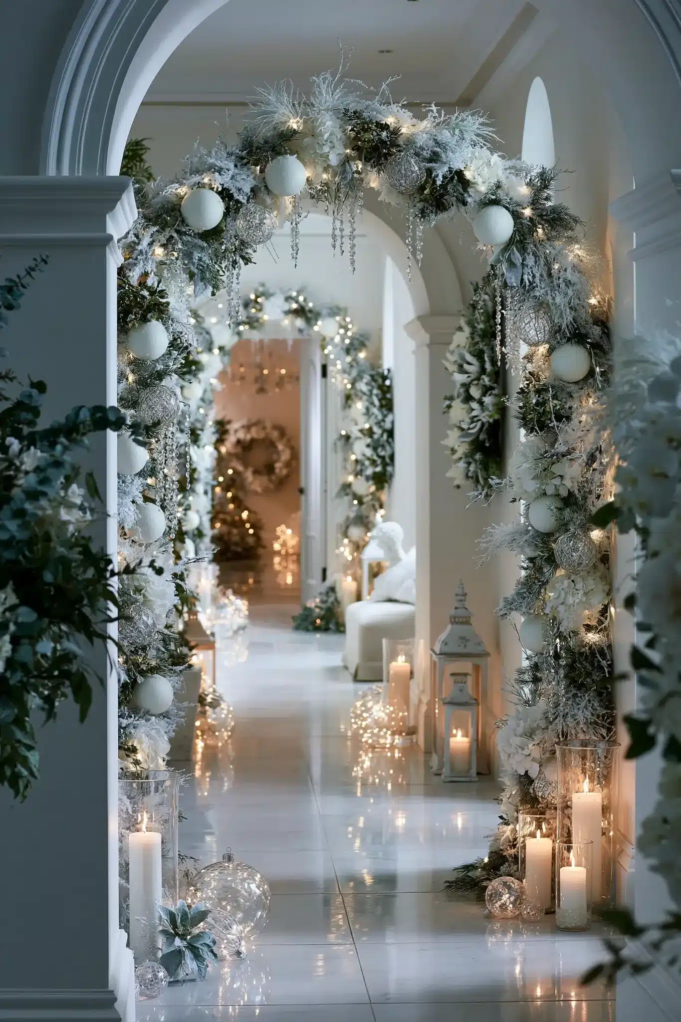 hallway christmas decor