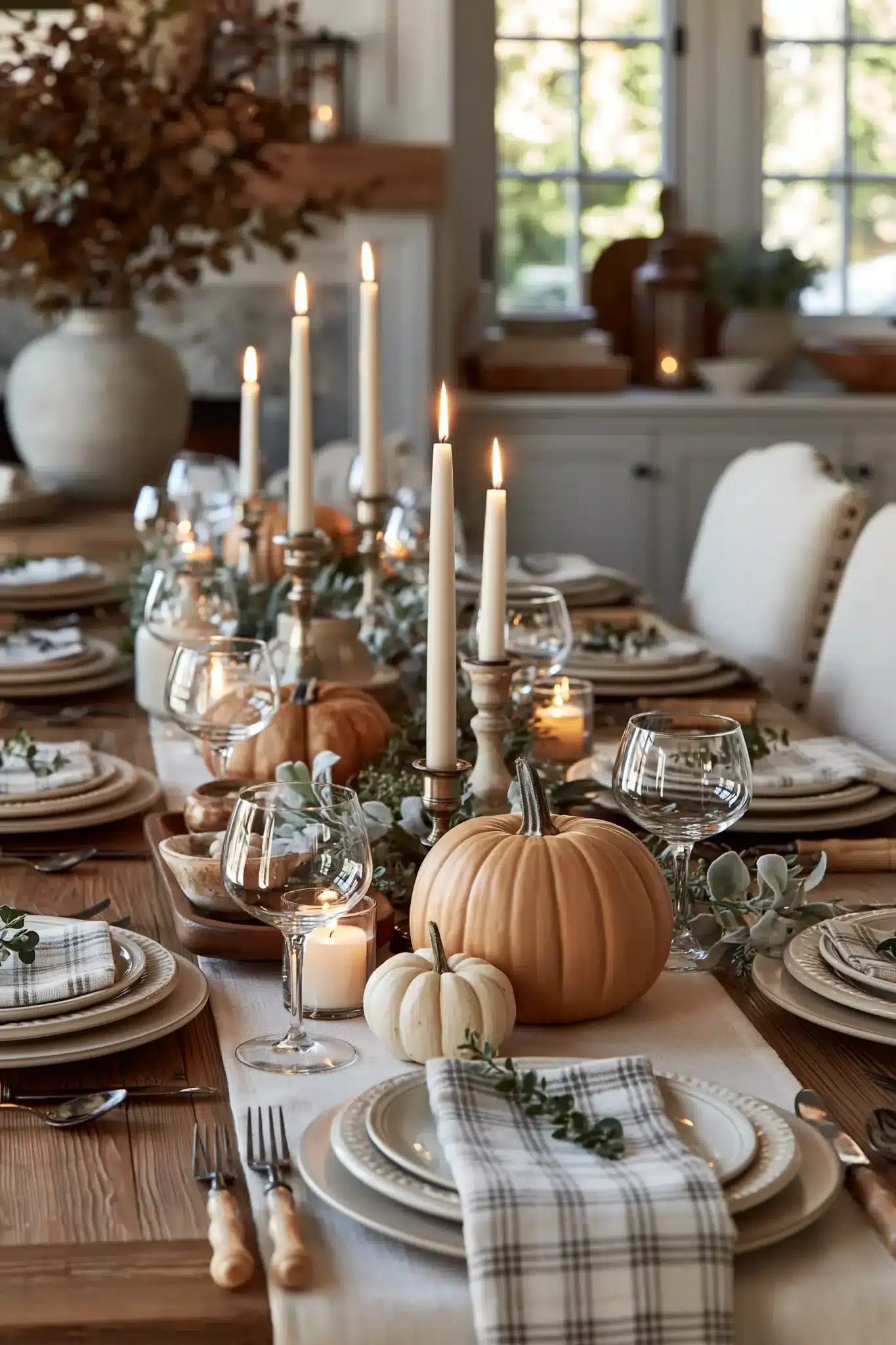 simple thanksgiving table decor