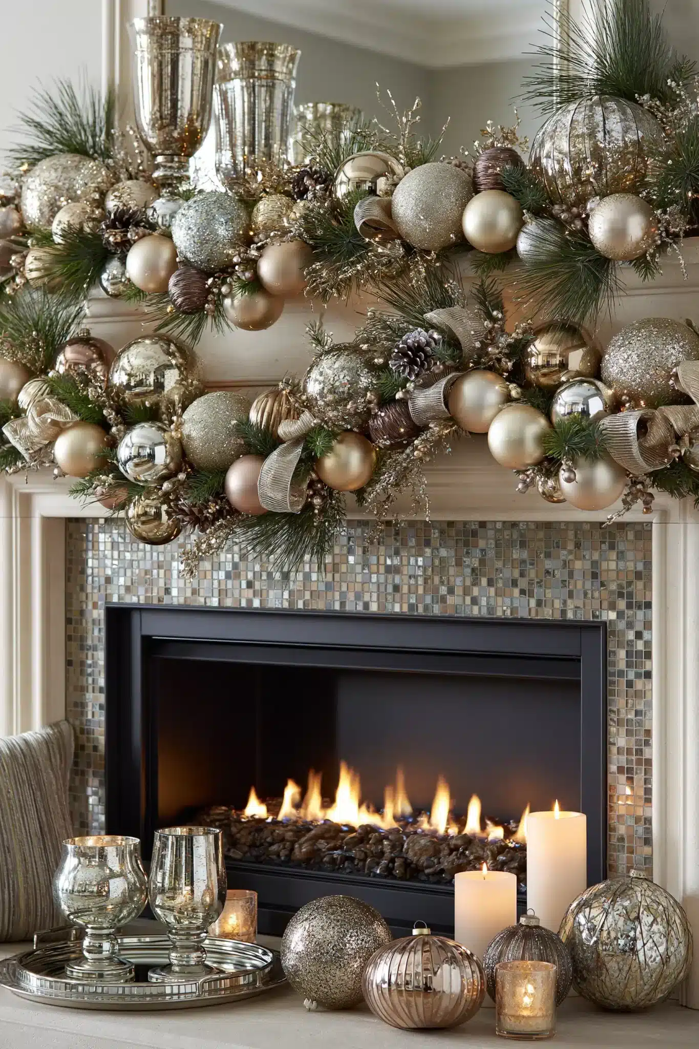 christmas fireplace decor ideas
