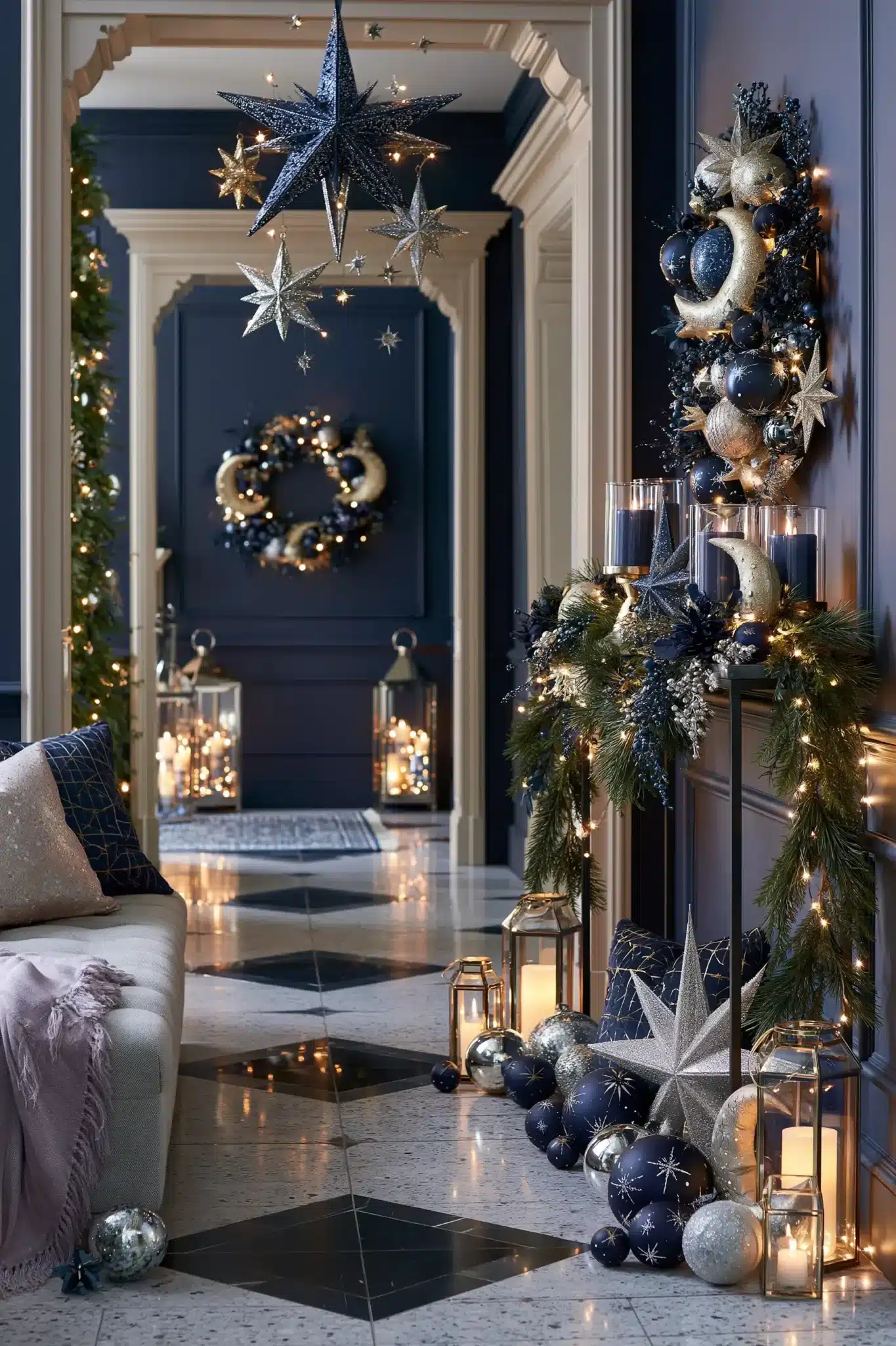 hallway christmas decor