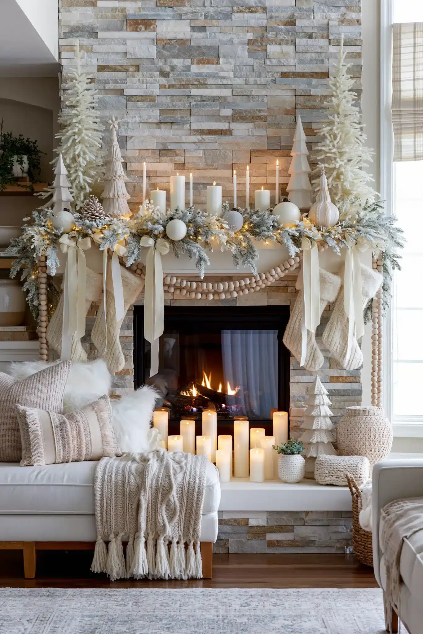 christmas fireplace decor ideas