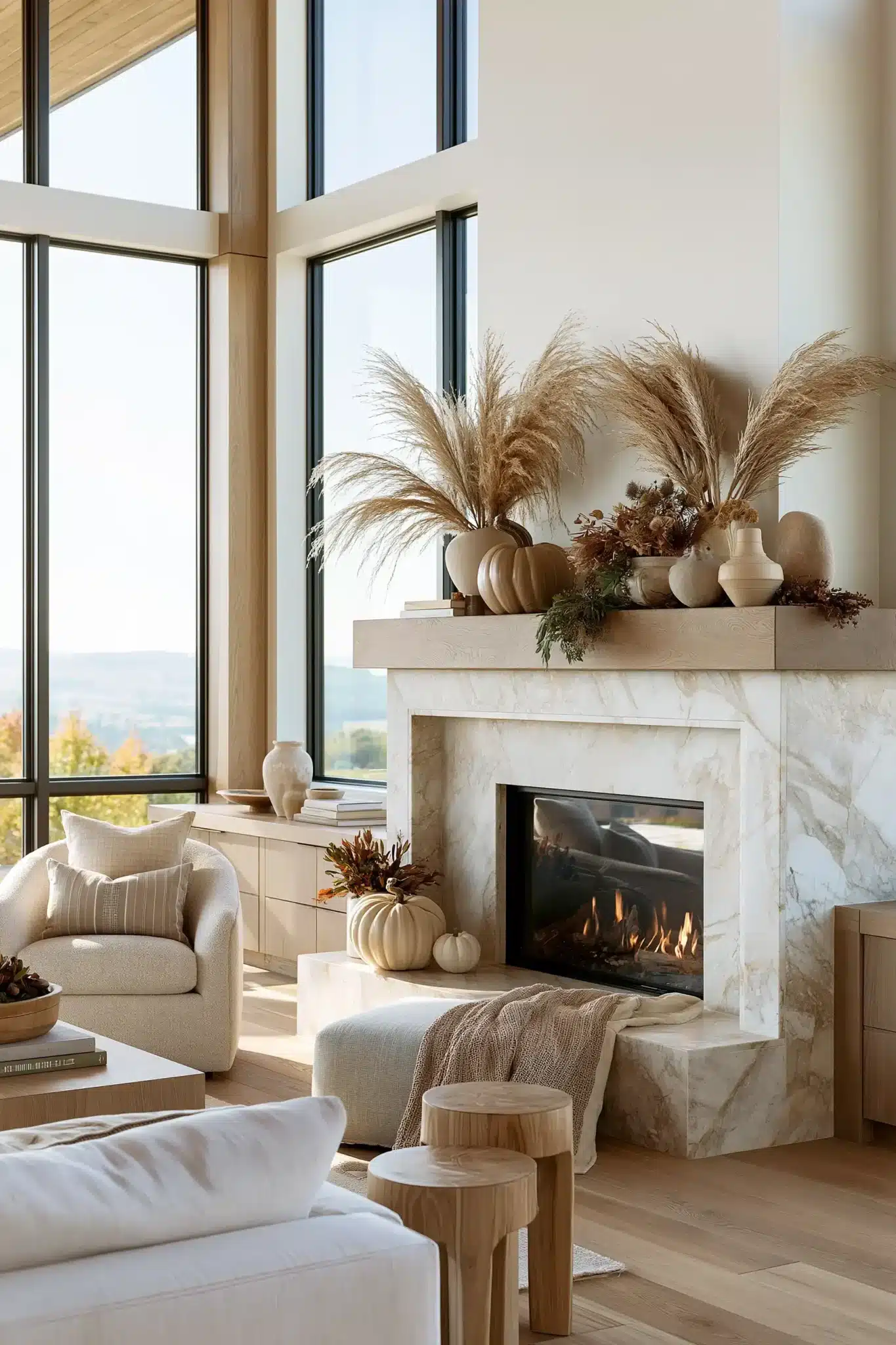 thanksgiving mantel decor