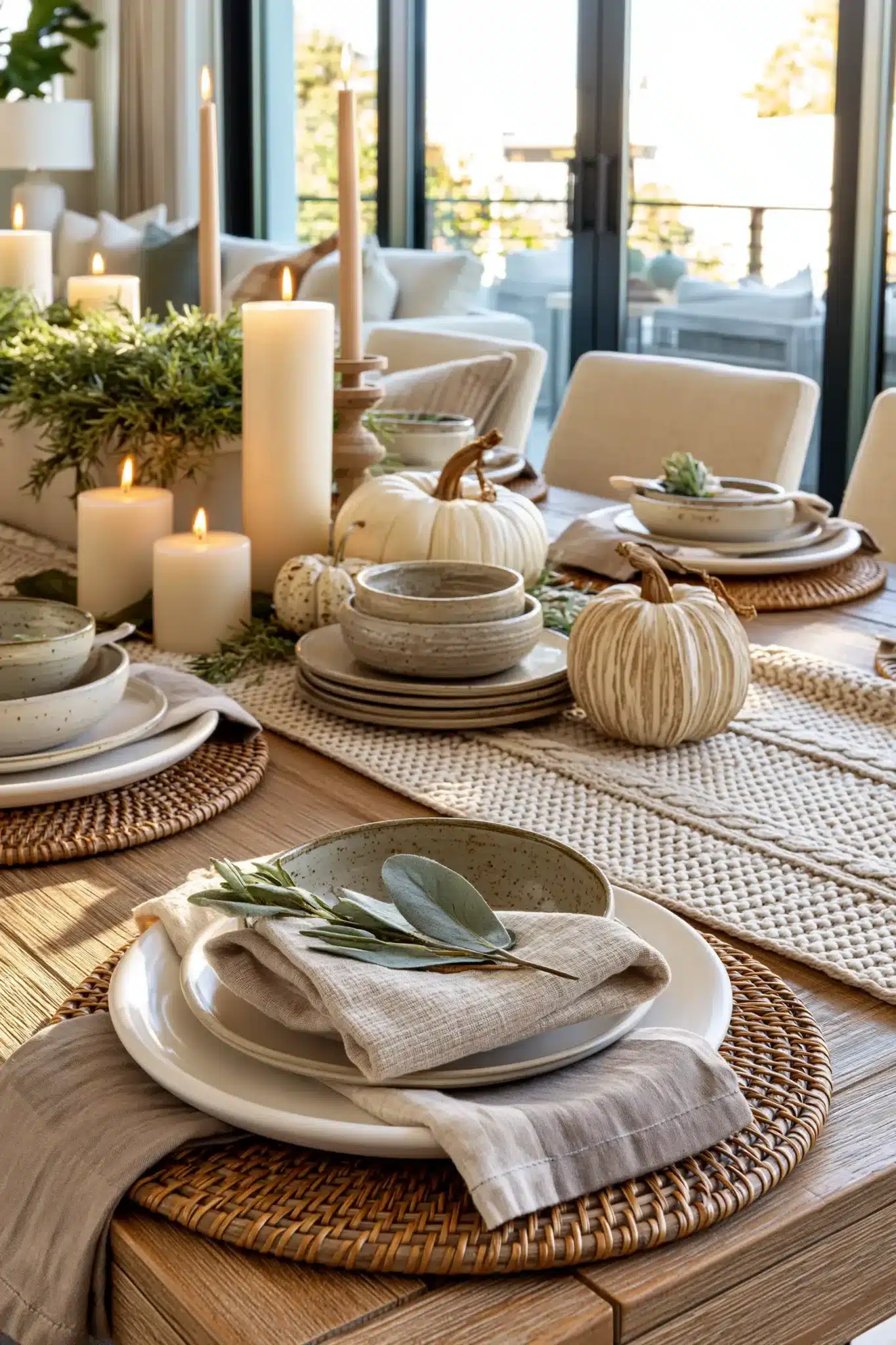 simple thanksgiving table decor