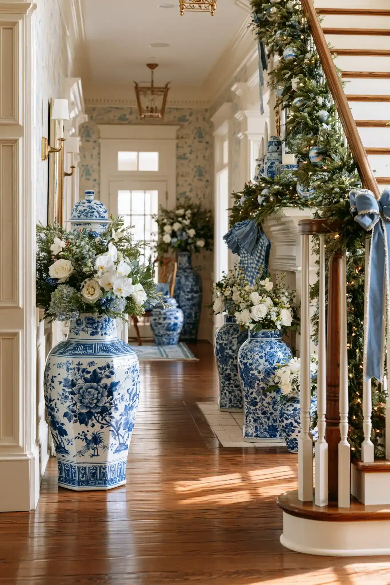 hallway christmas decor