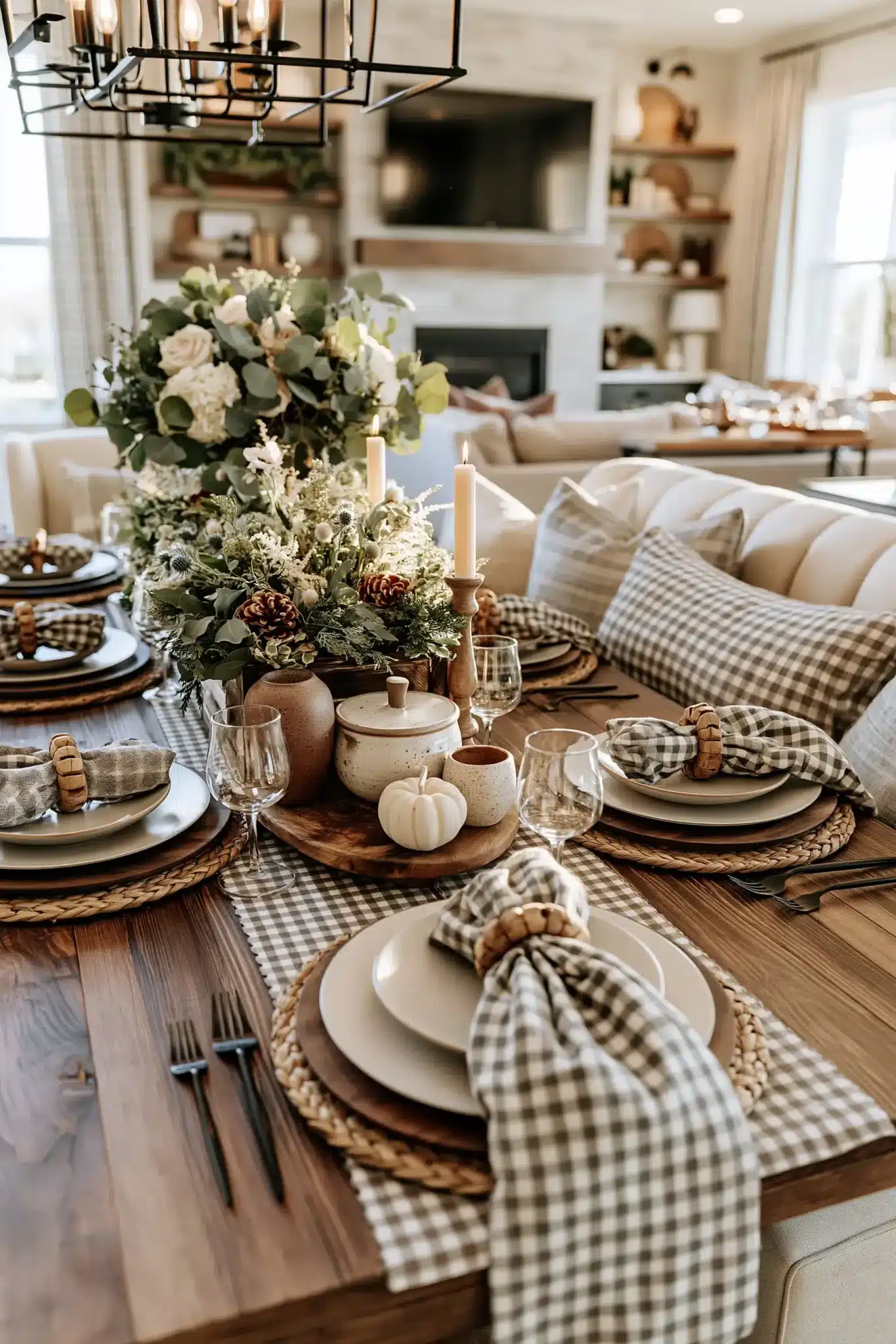 simple thanksgiving table decor