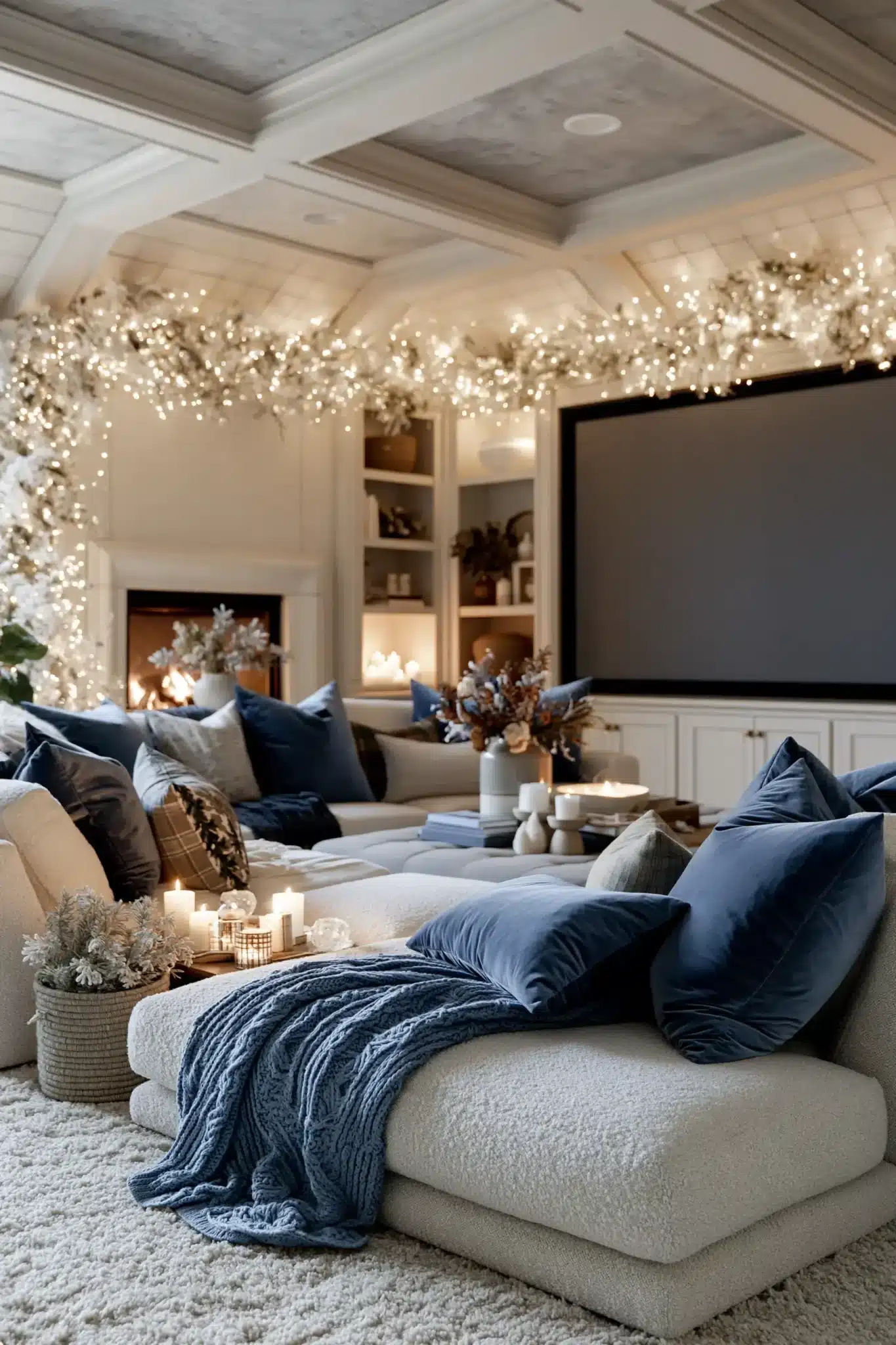 blue christmas decor