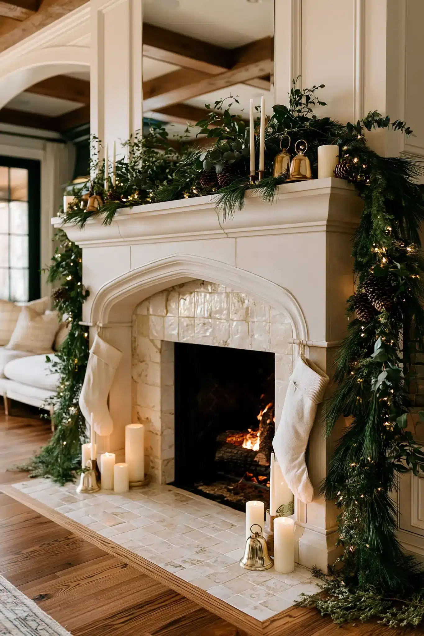 christmas fireplace decor ideas