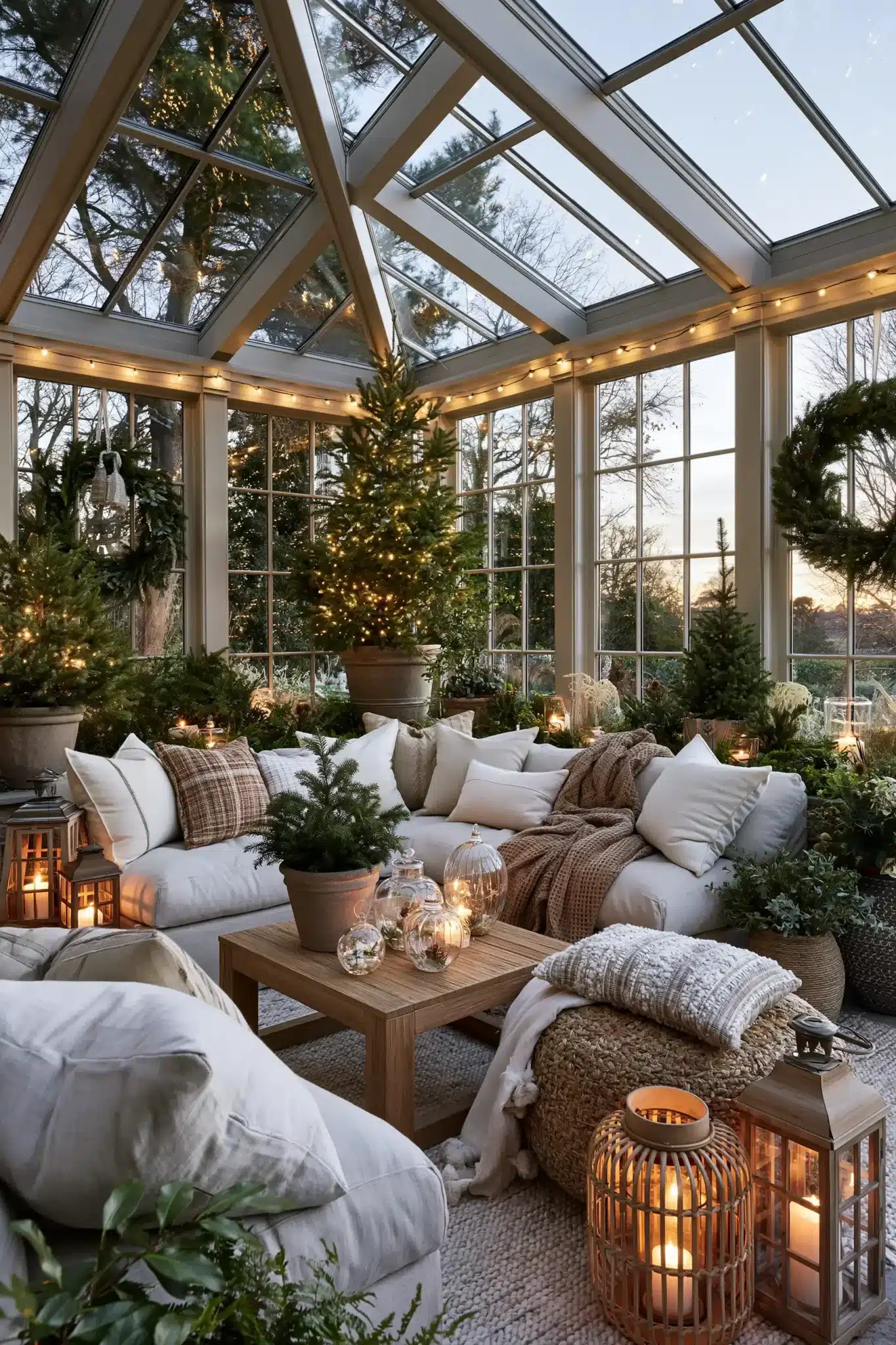 neutral christmas decor