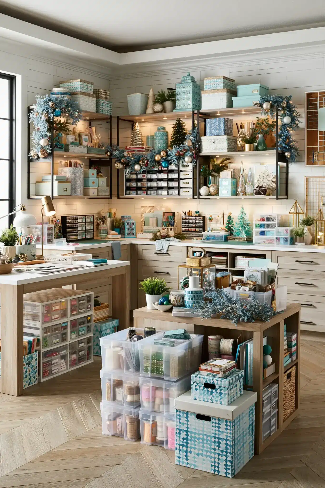 blue christmas decor