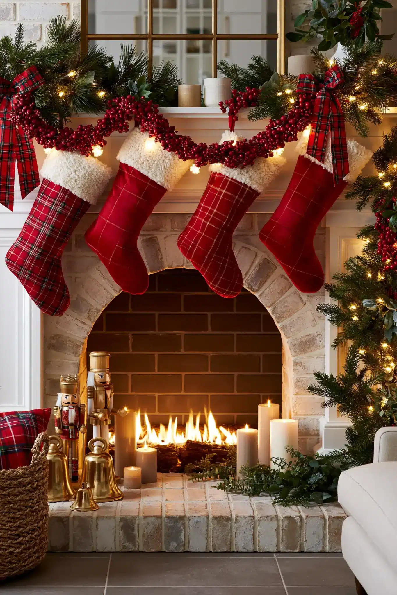 christmas fireplace decor ideas