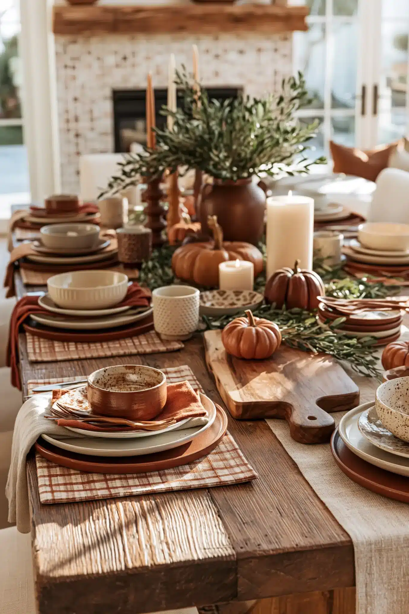 simple thanksgiving table decor