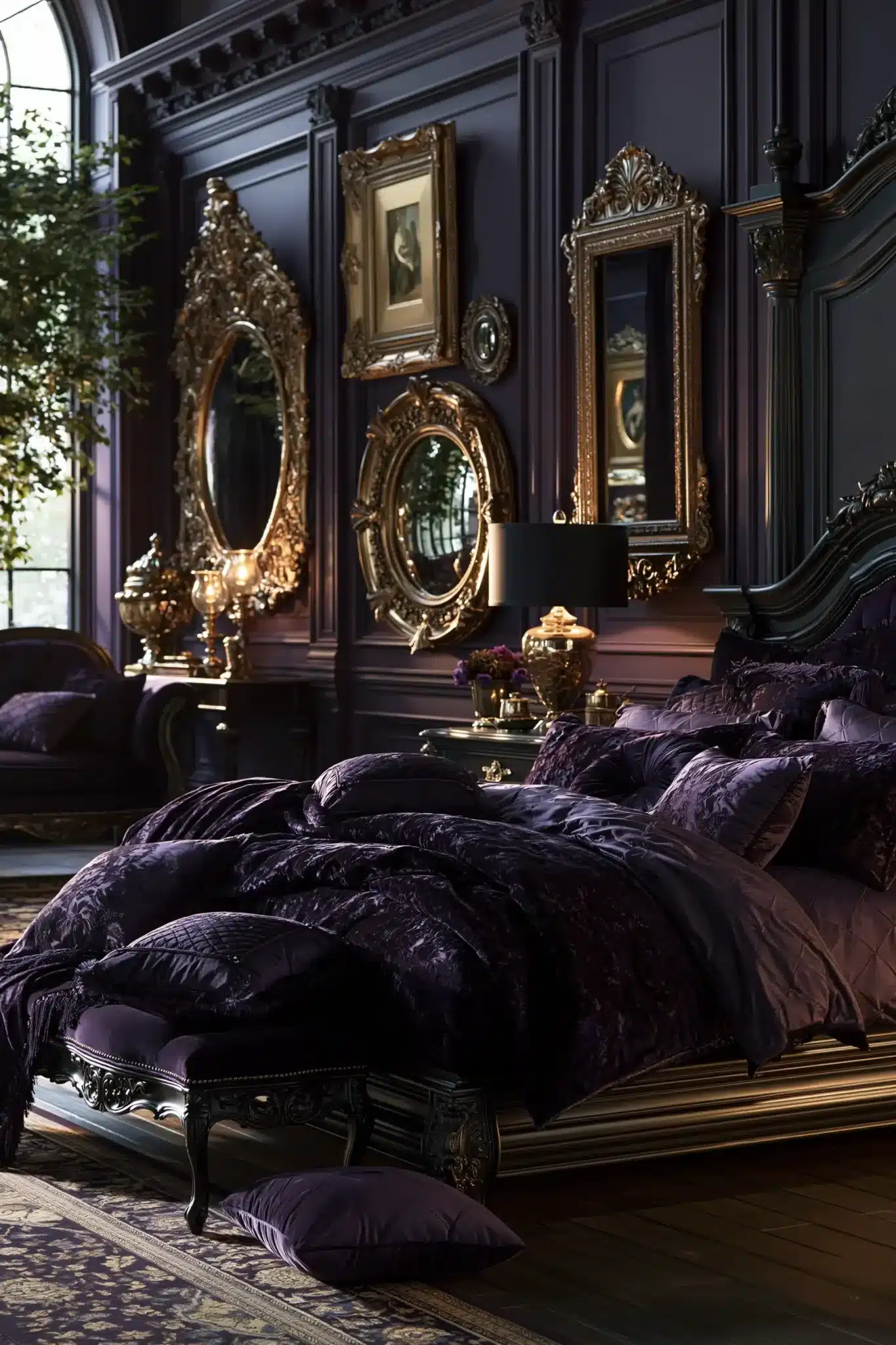 purple gothic bedroom