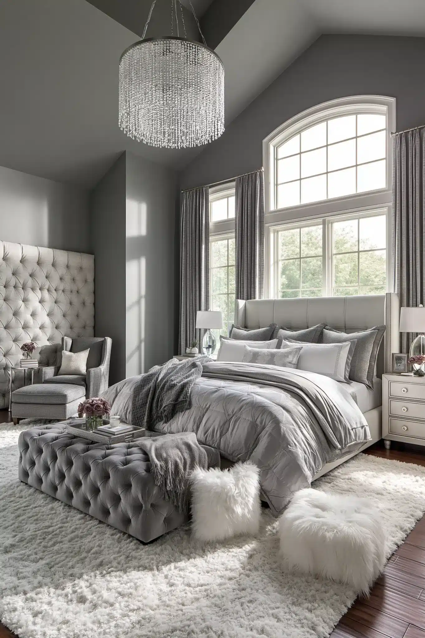 grey and white bedroom ideas
