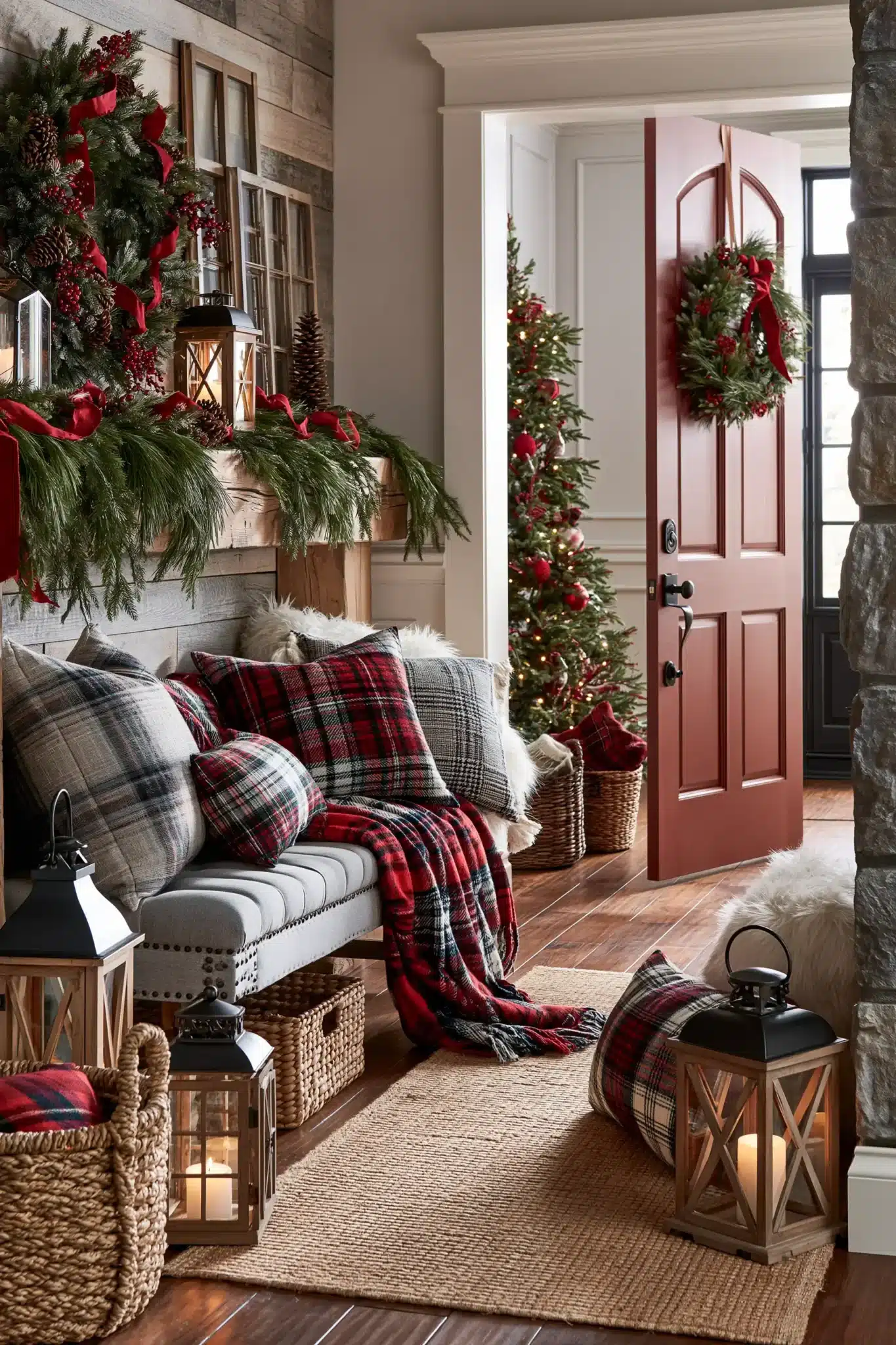 hallway christmas decor