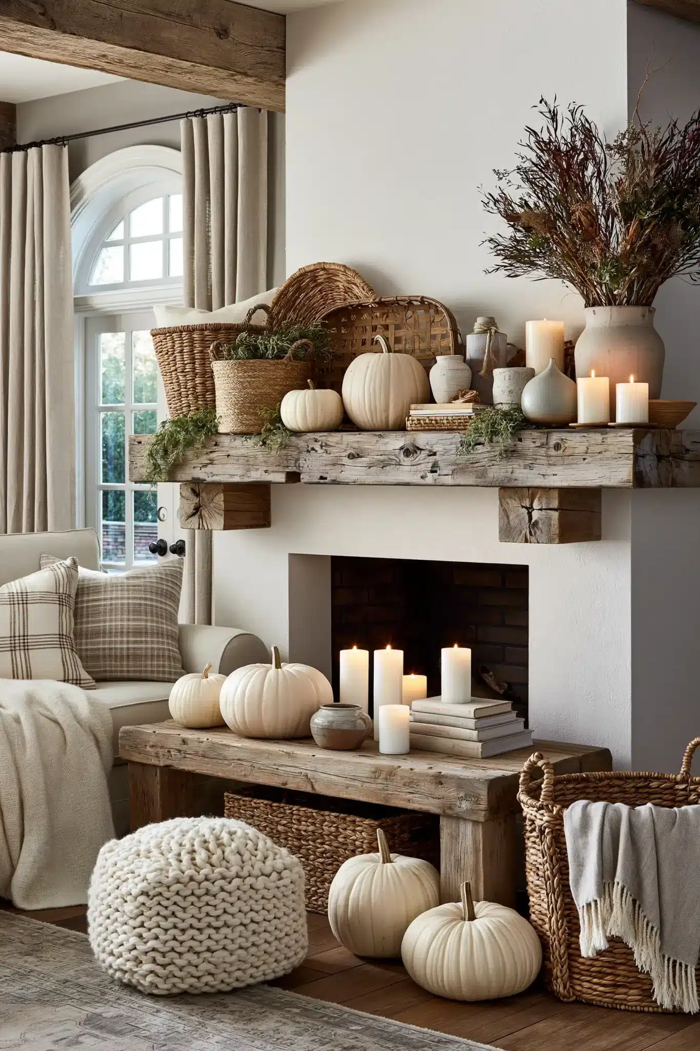 thanksgiving mantel decor