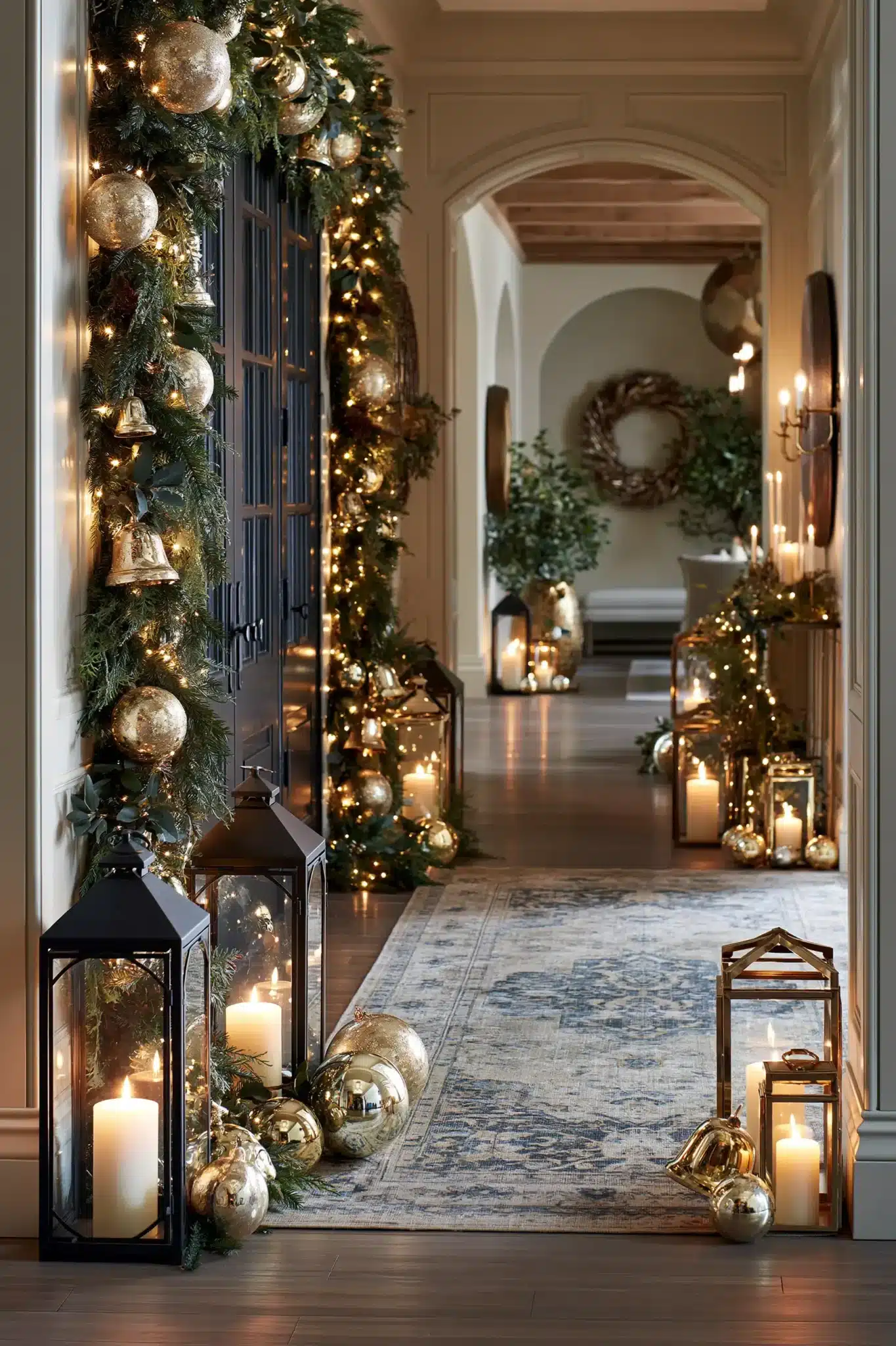 hallway christmas decor