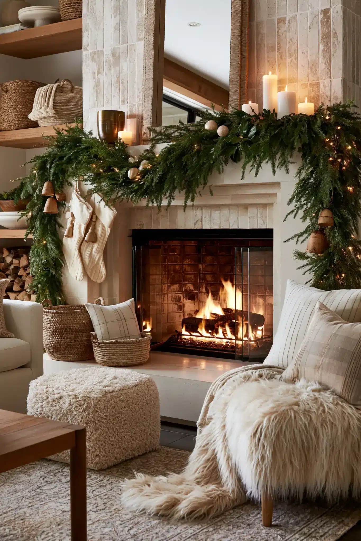 neutral christmas decor