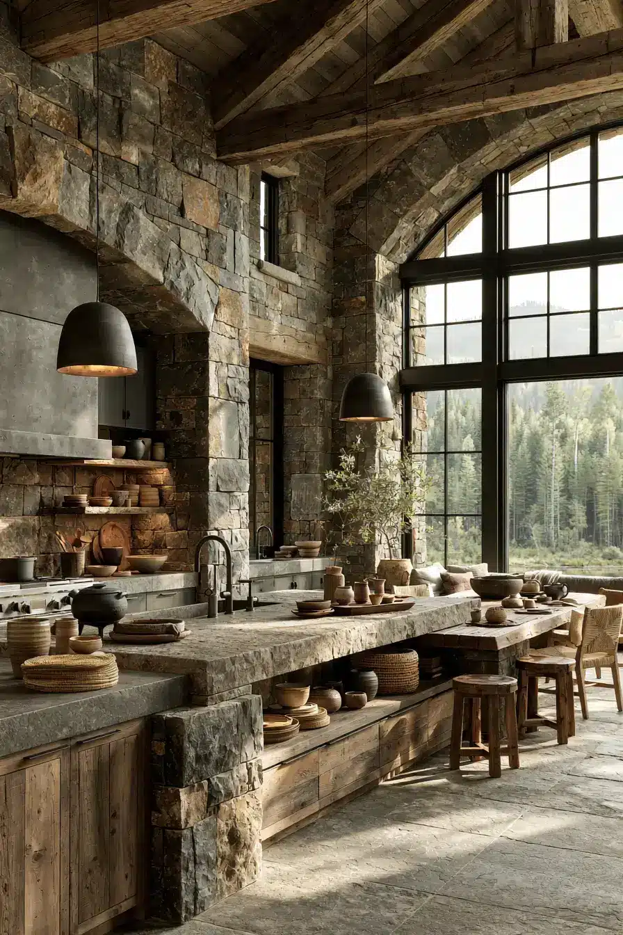 stone kitchen