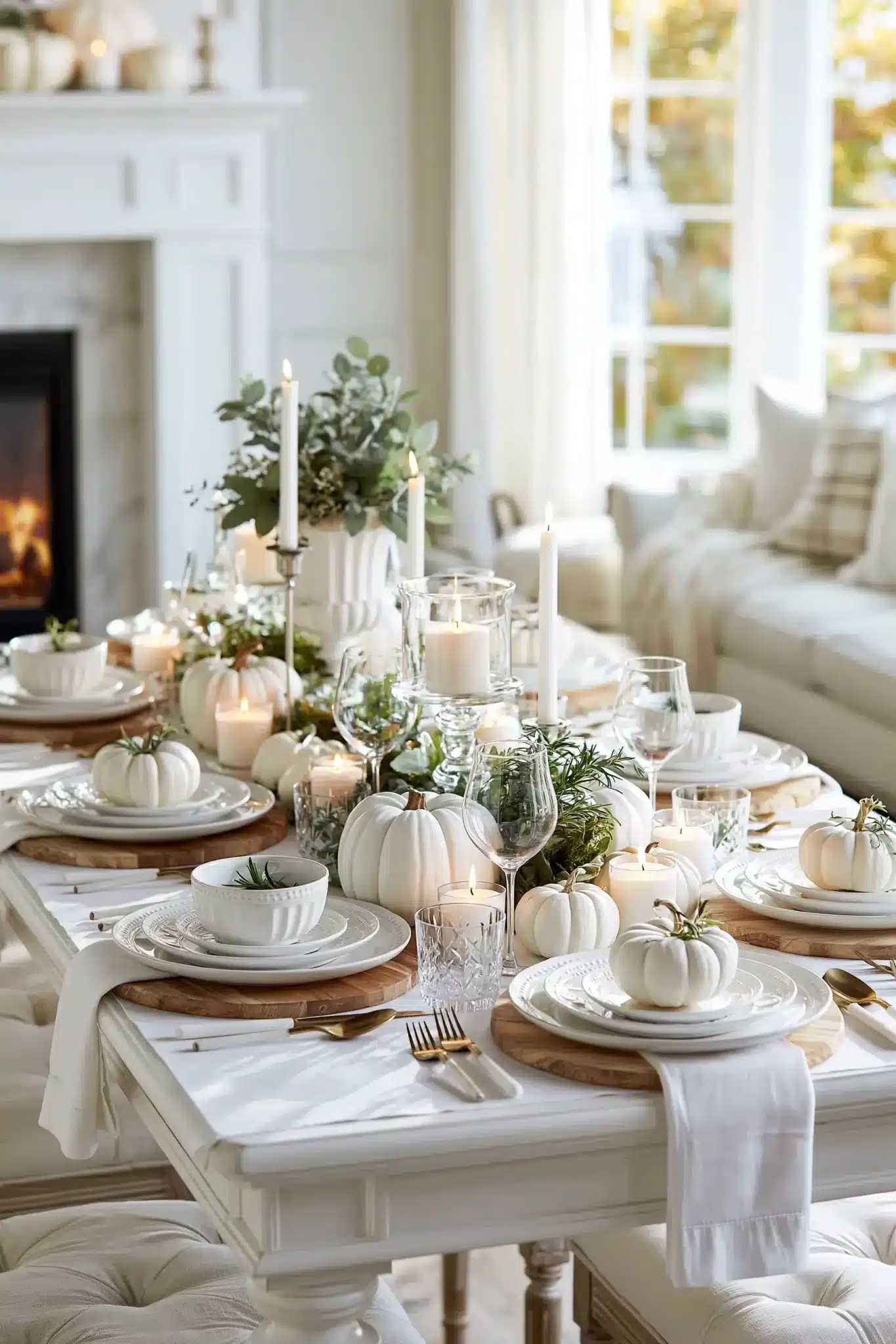 simple thanksgiving table decor
