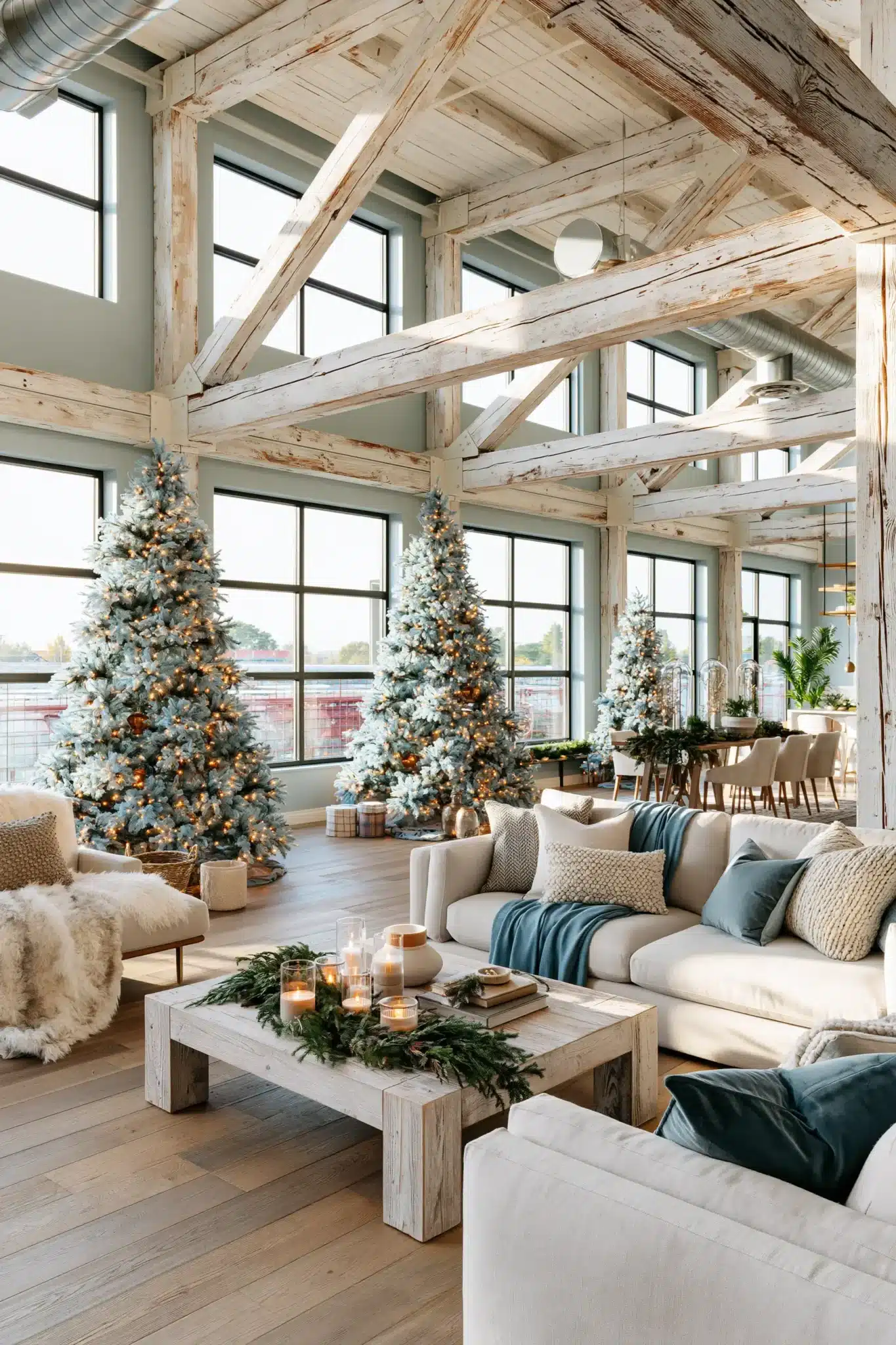 blue christmas decor