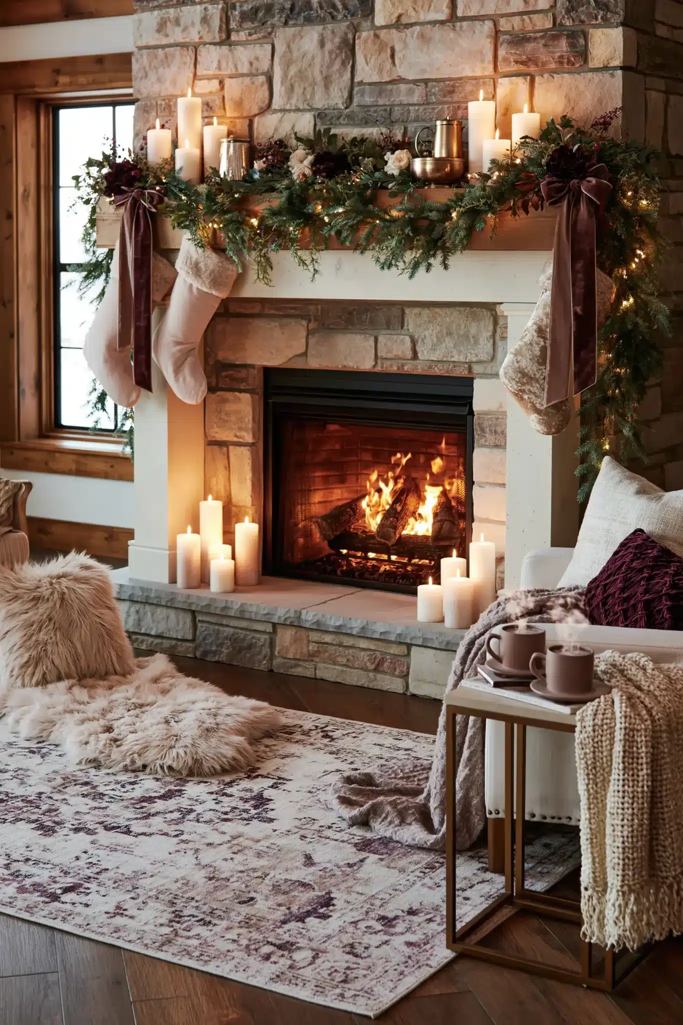 christmas fireplace decor ideas