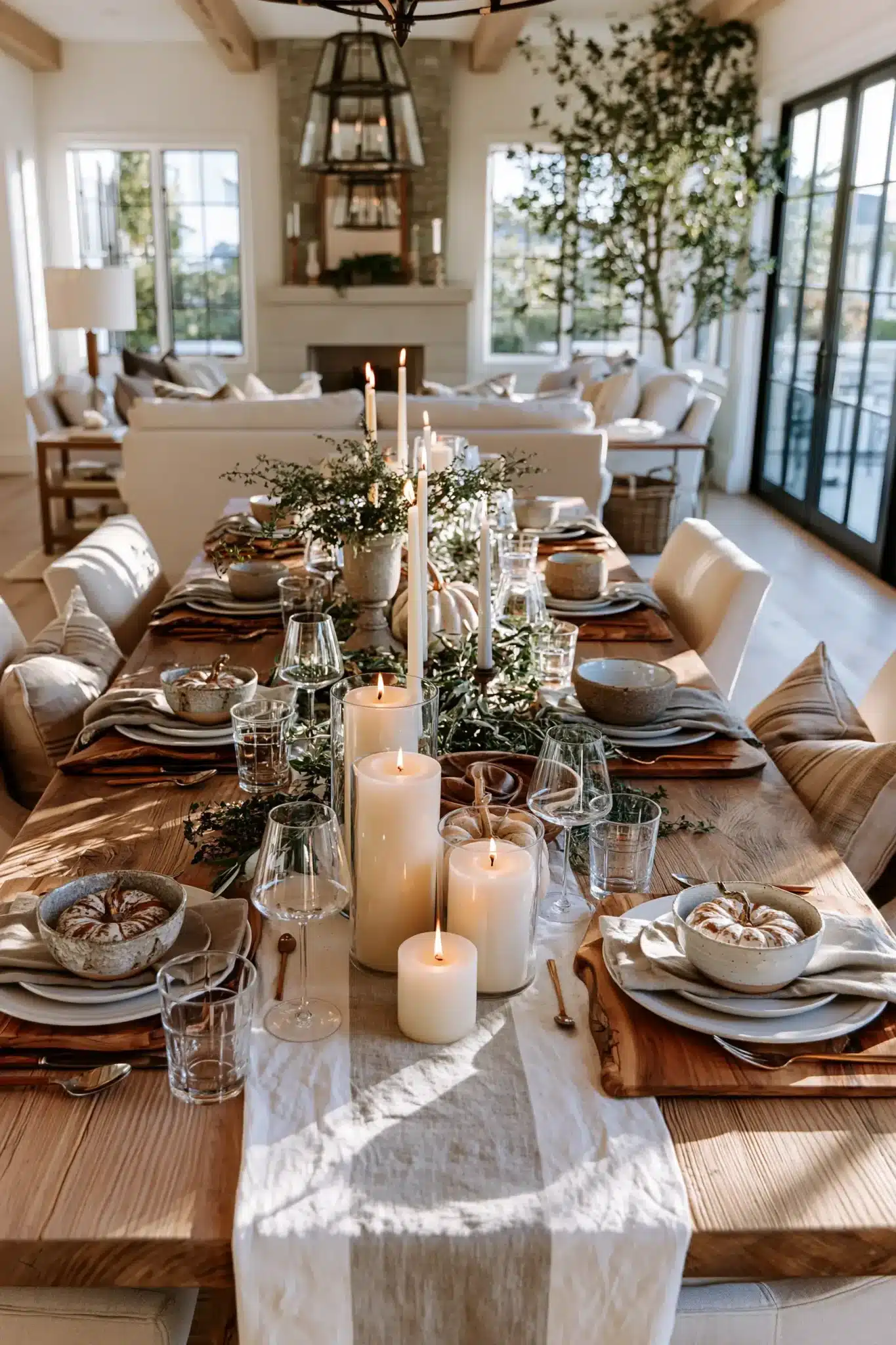 simple thanksgiving table decor