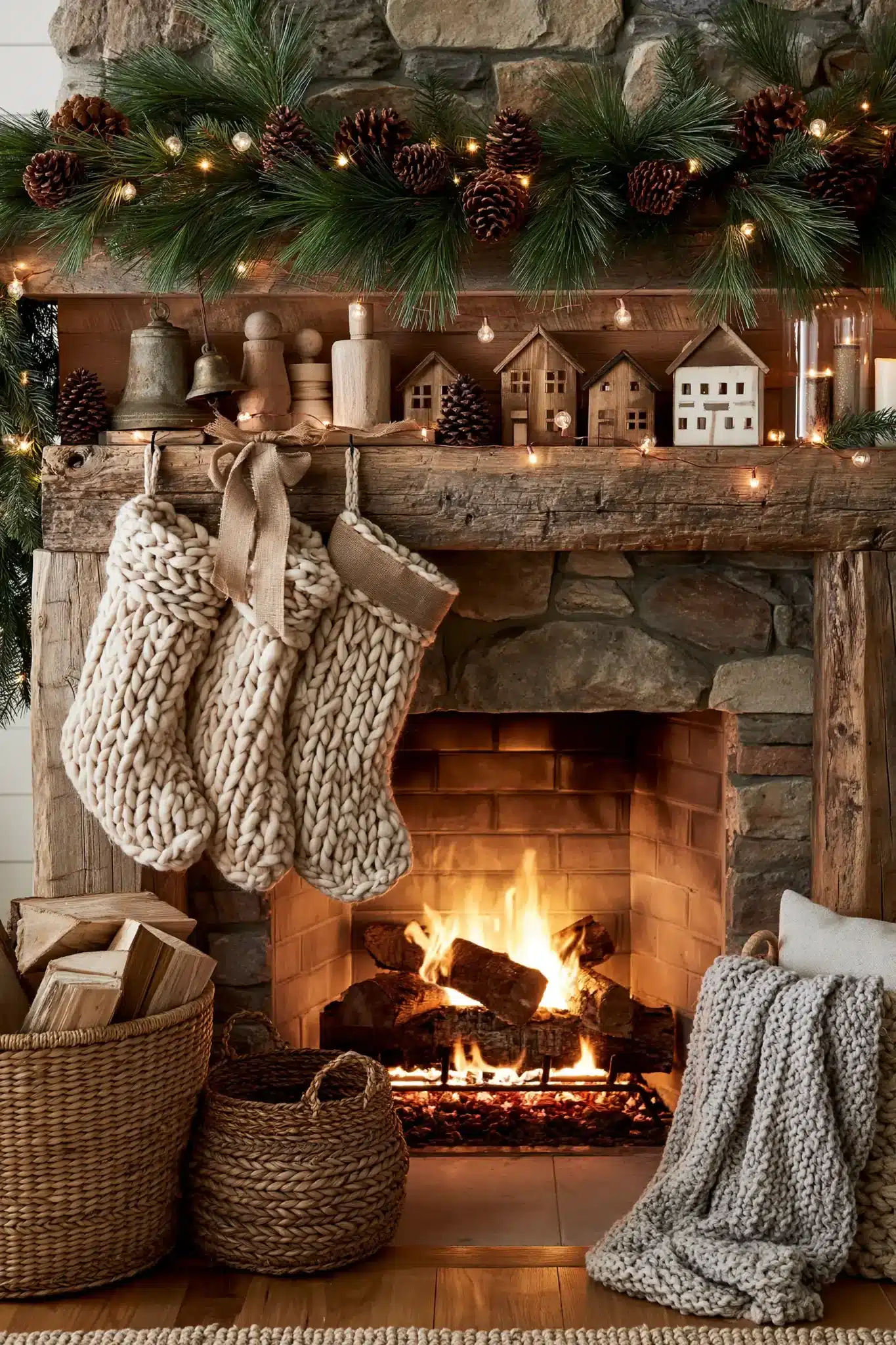 christmas fireplace decor ideas