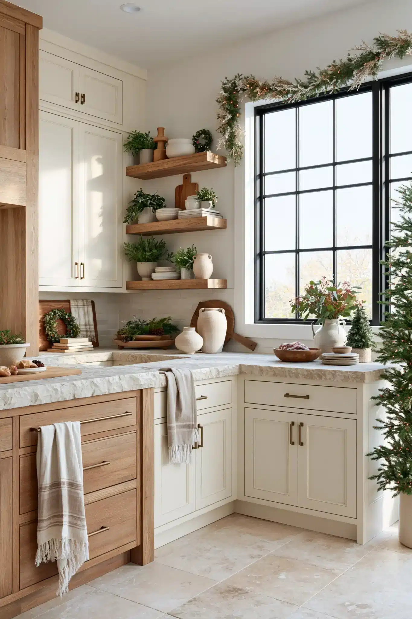 neutral christmas decor