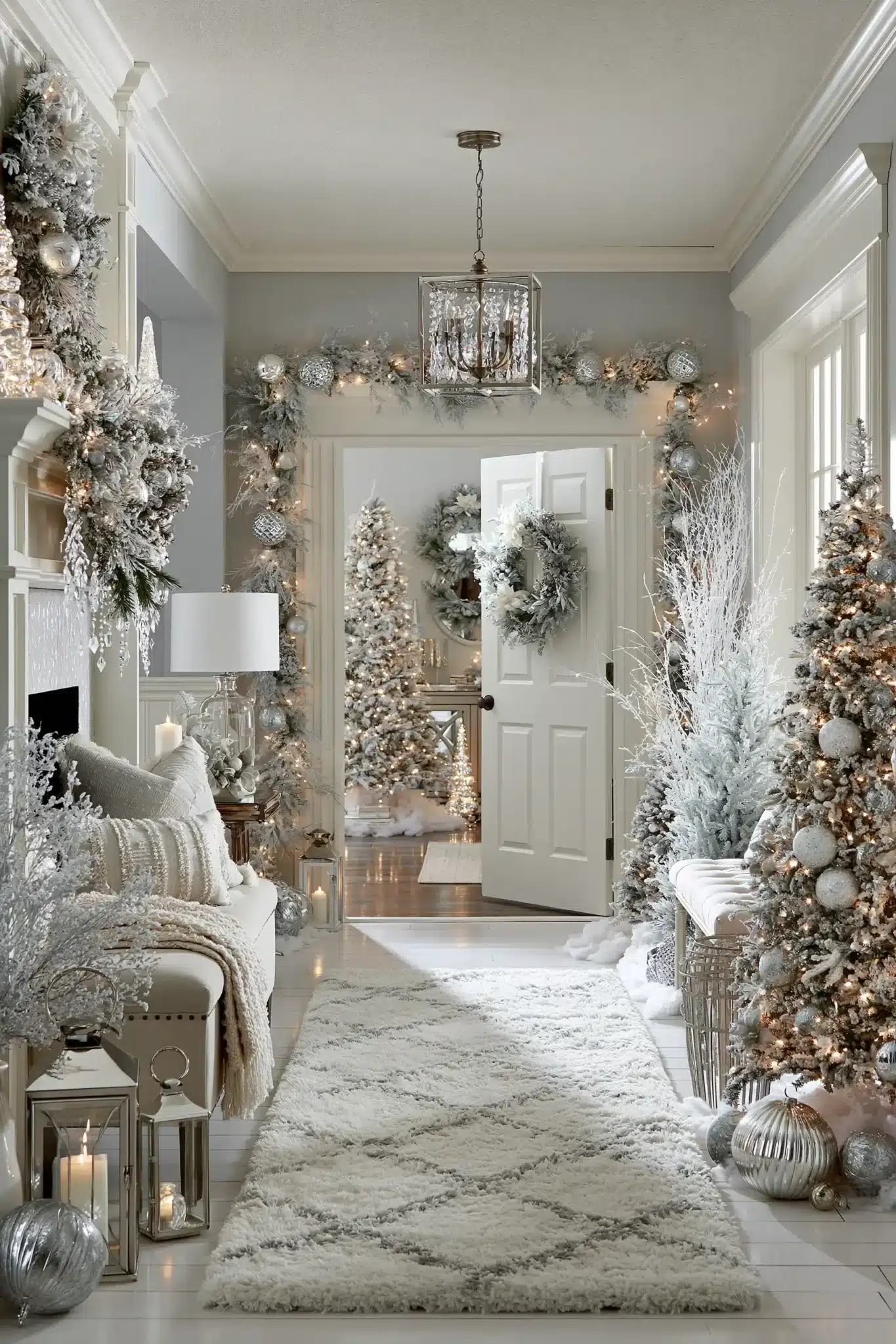 hallway christmas decor