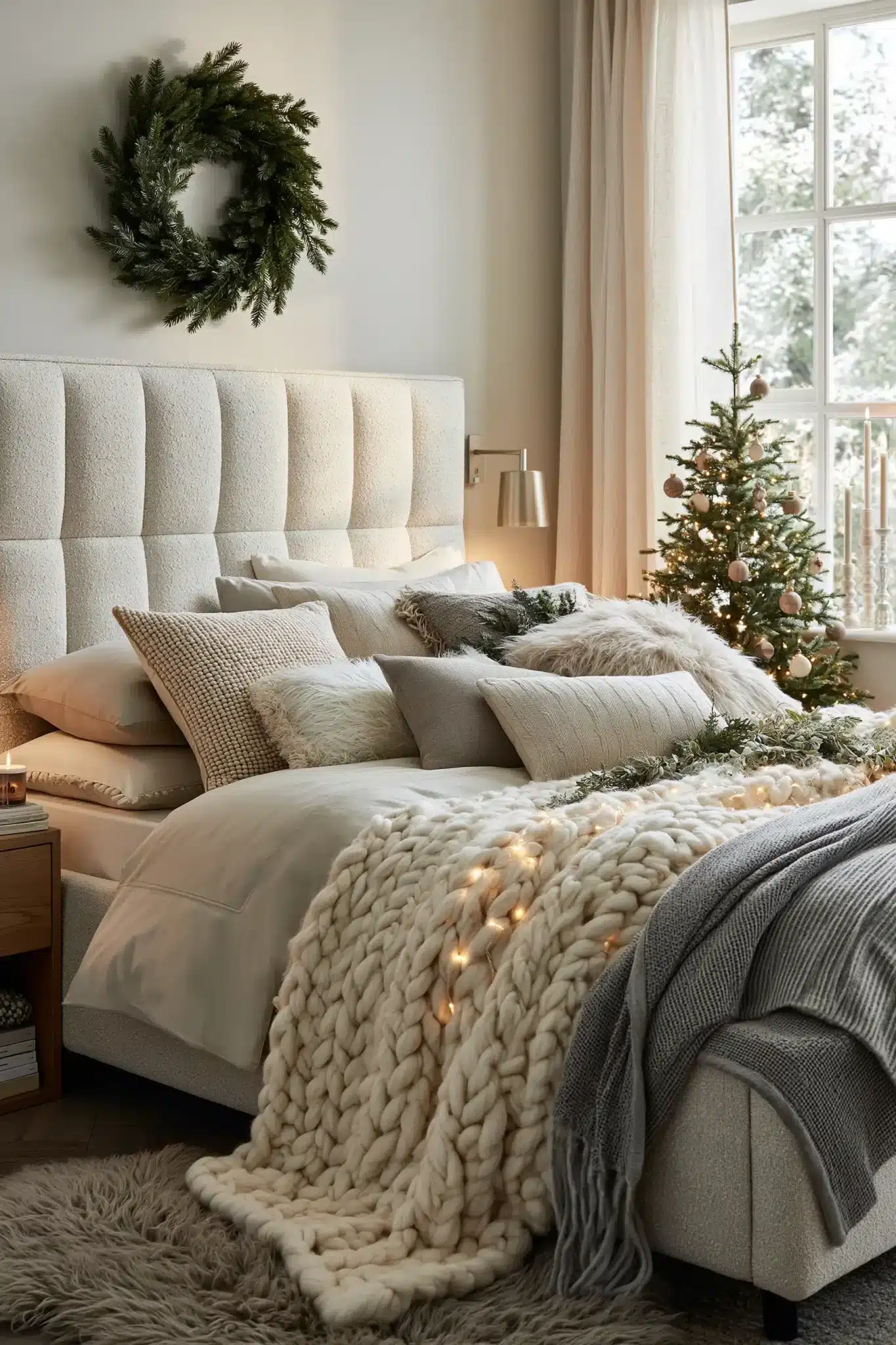 neutral christmas decor