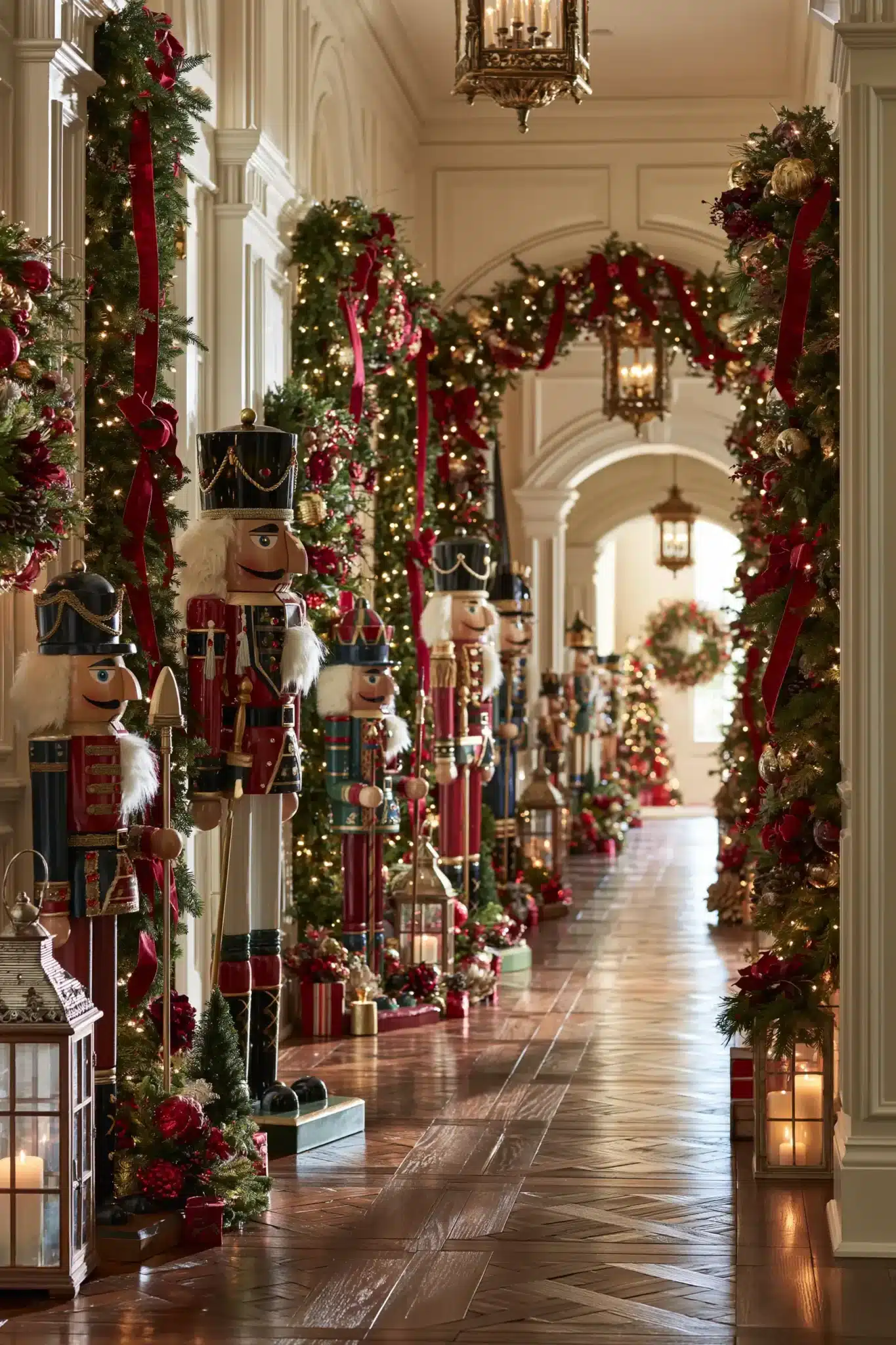 hallway christmas decor