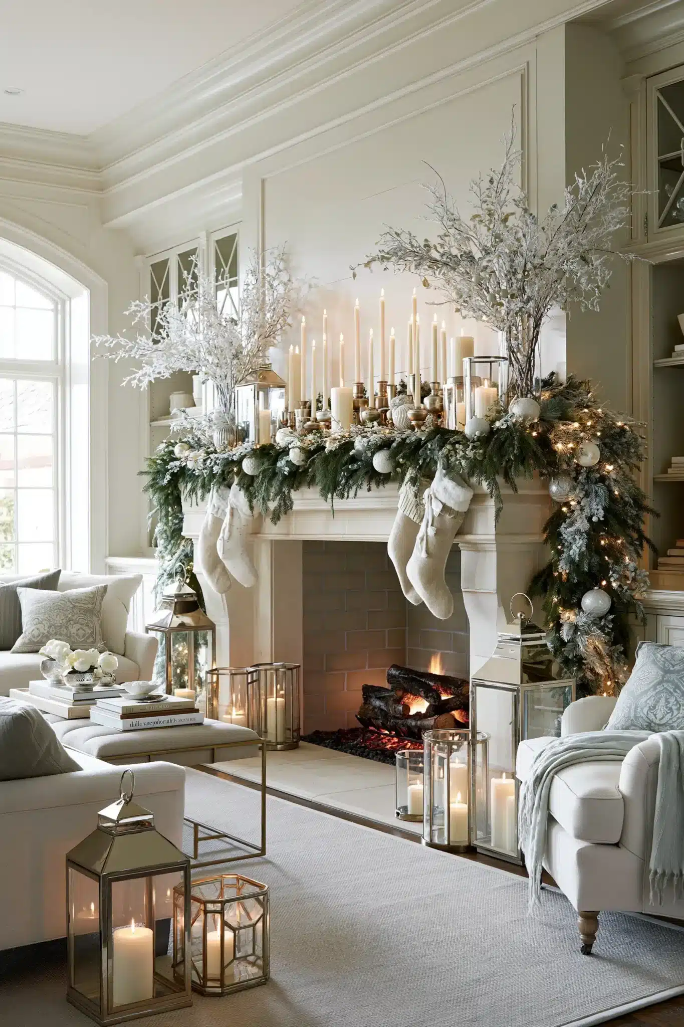 christmas fireplace decor ideas