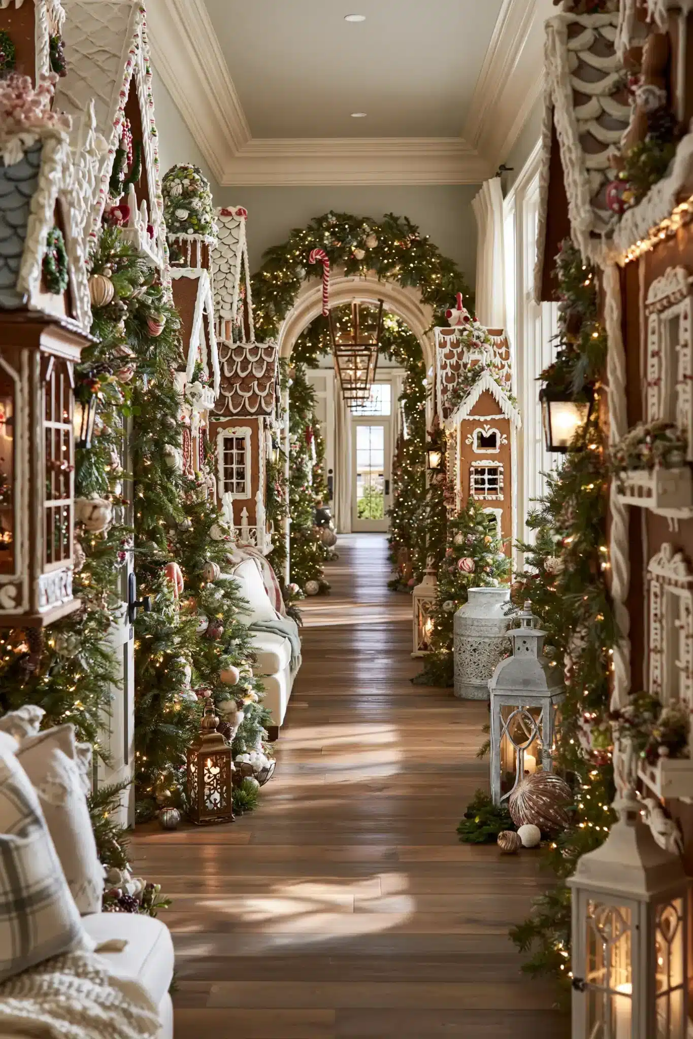 hallway christmas decor