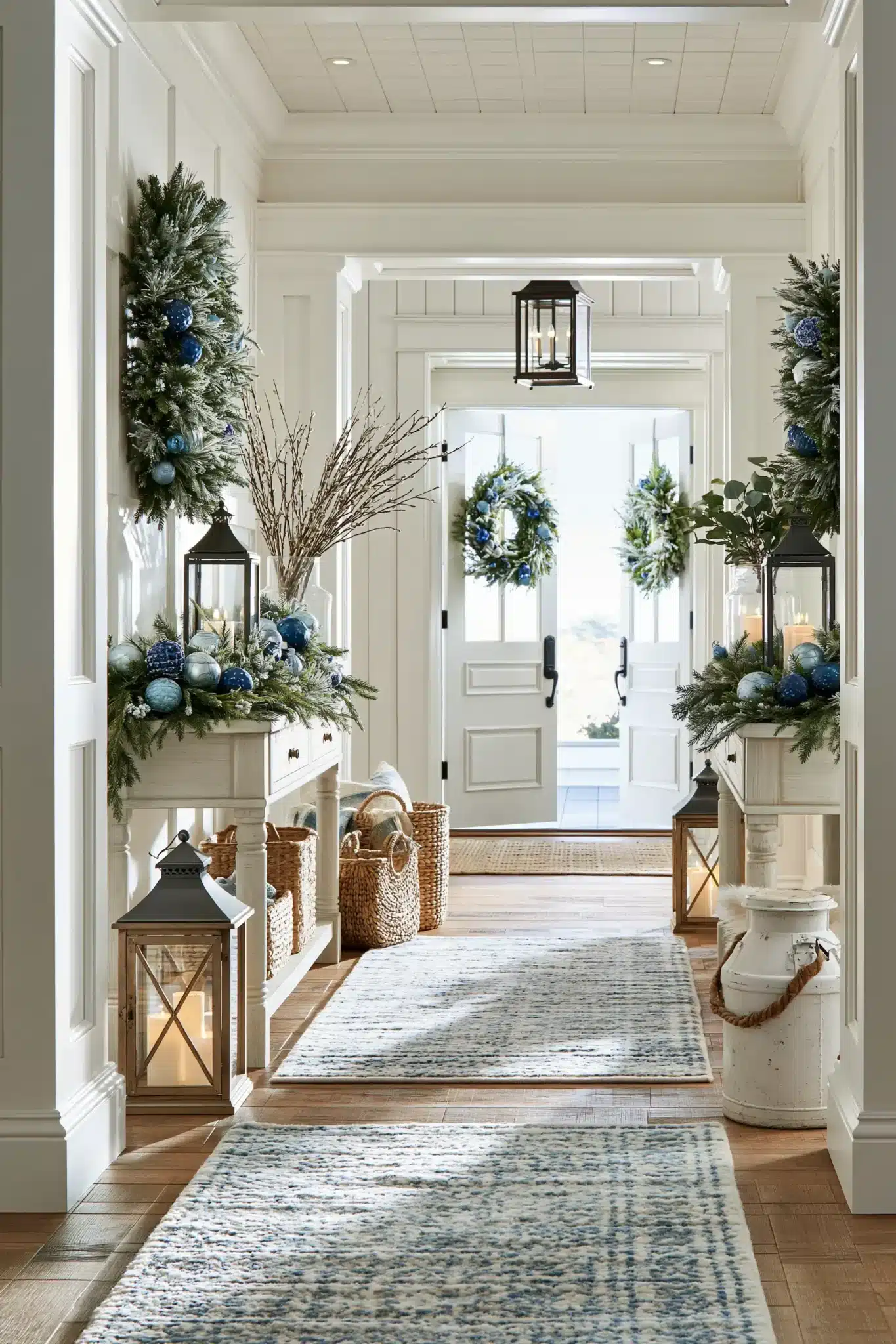 blue christmas decor