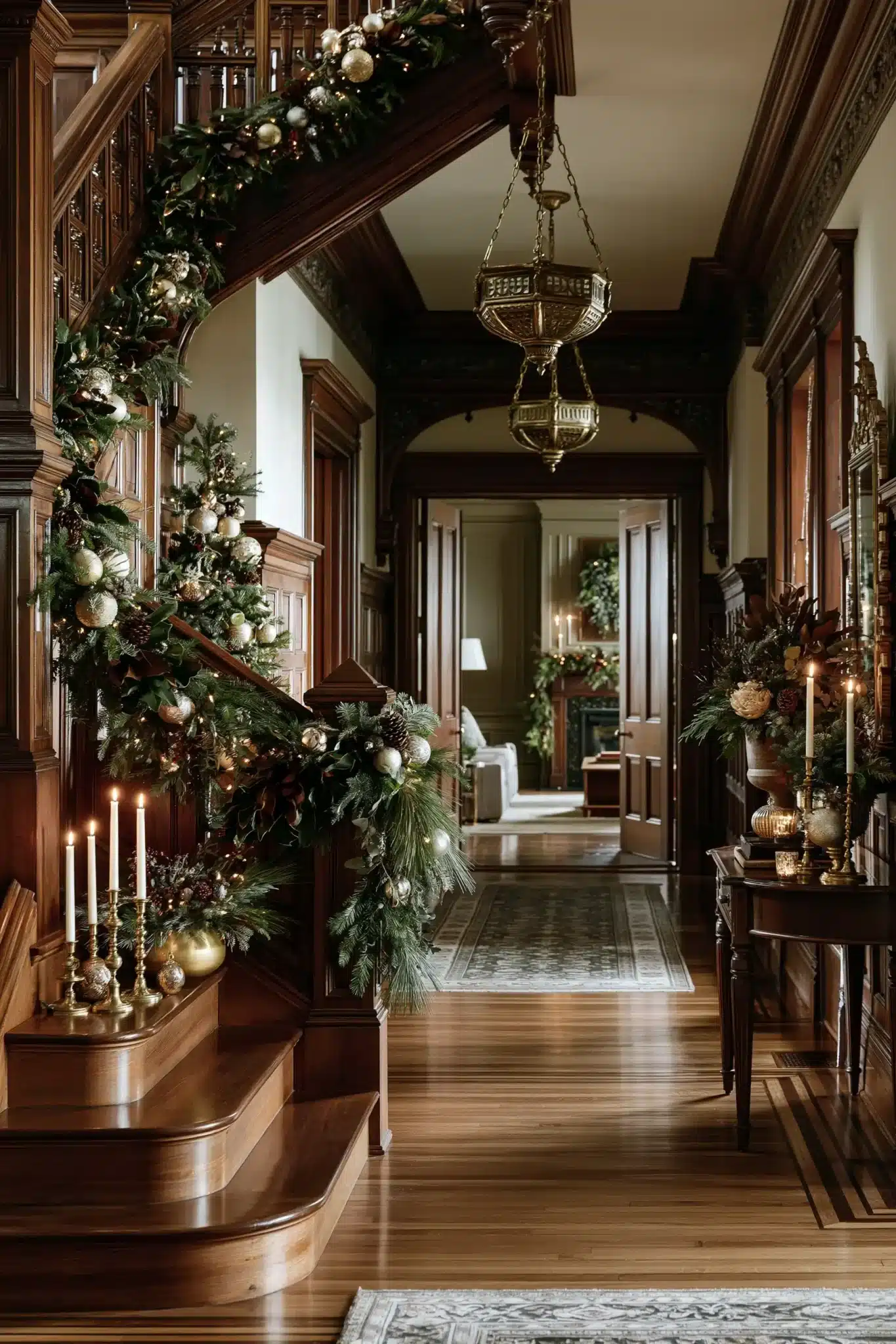 hallway christmas decor