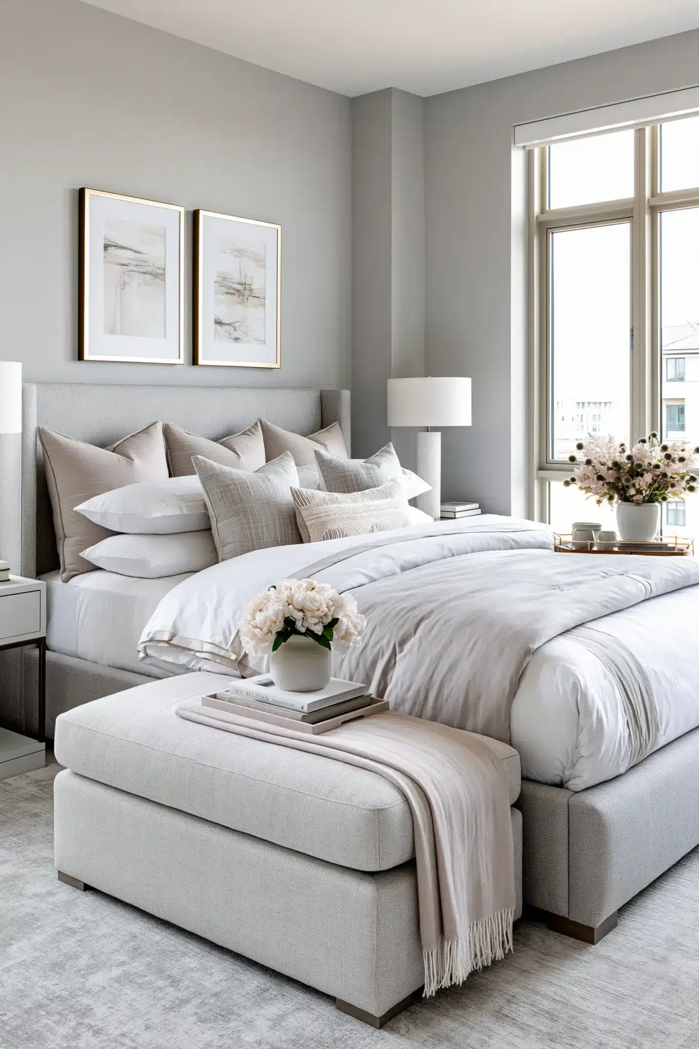 grey and white bedroom ideas
