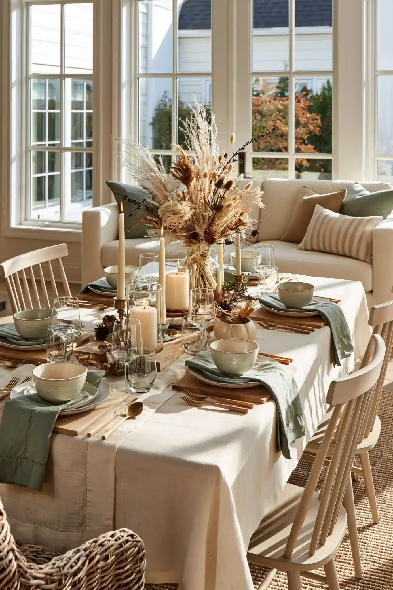 simple thanksgiving table decor