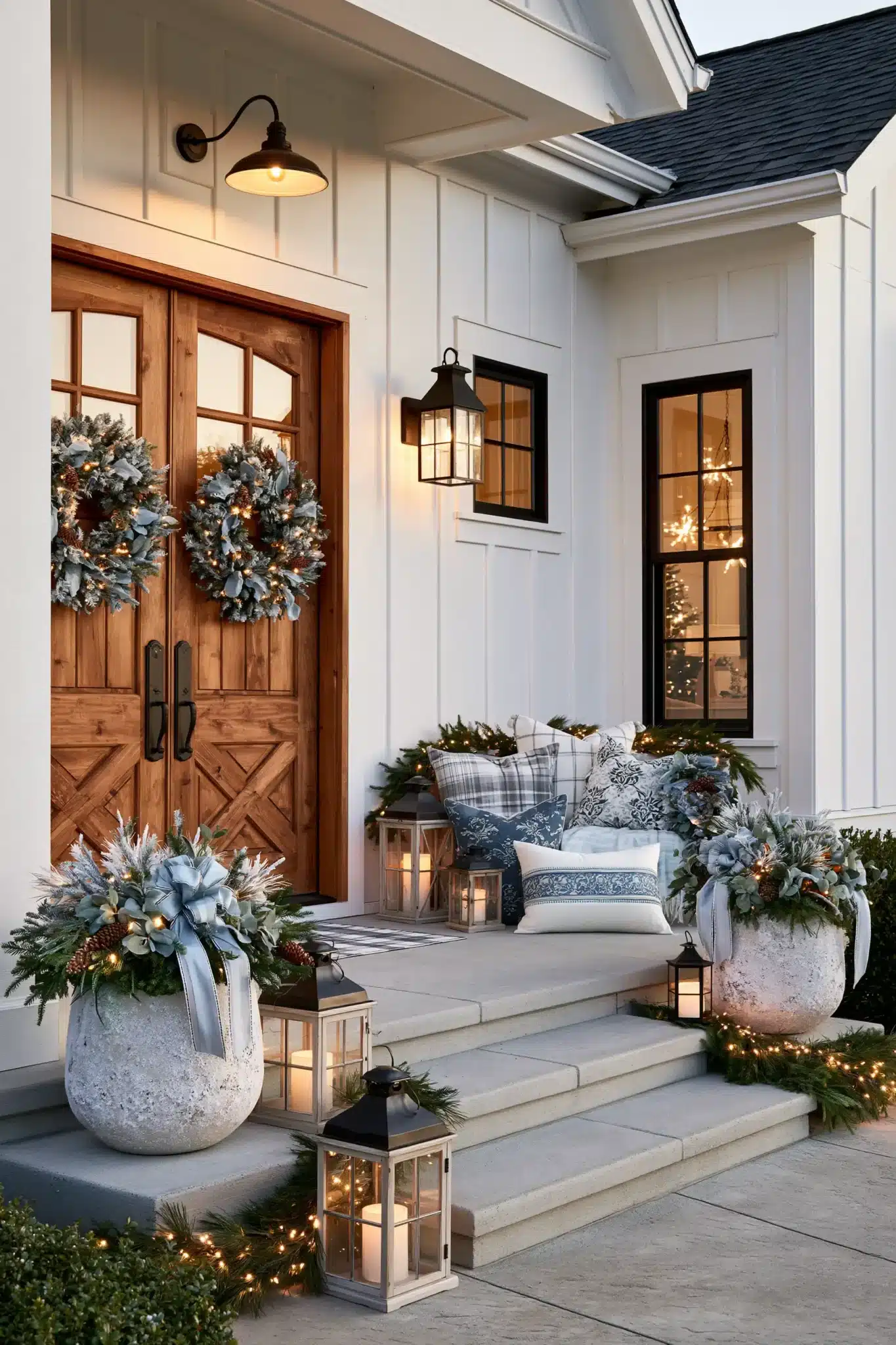 blue christmas decor