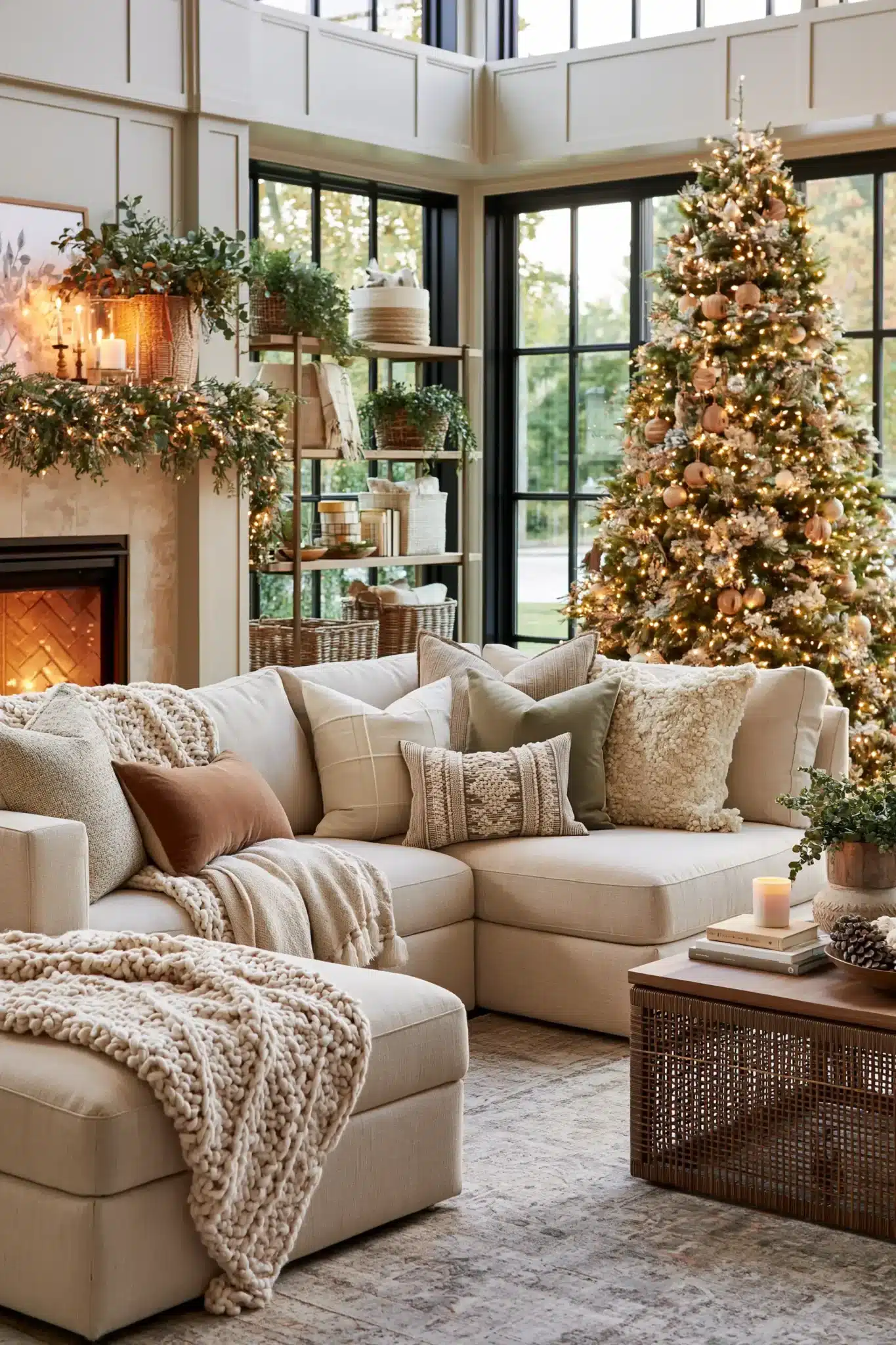 neutral christmas decor