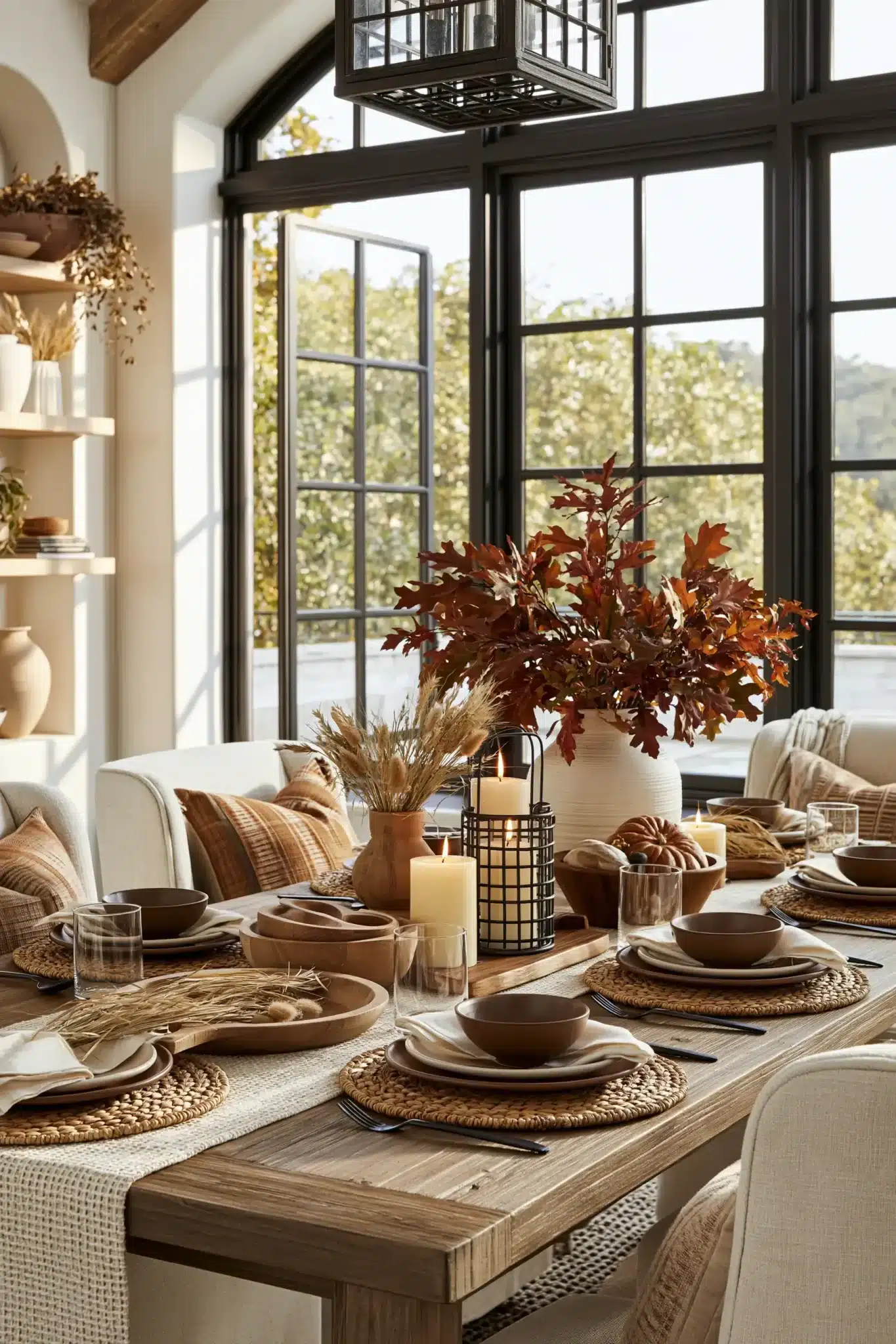 simple thanksgiving table decor