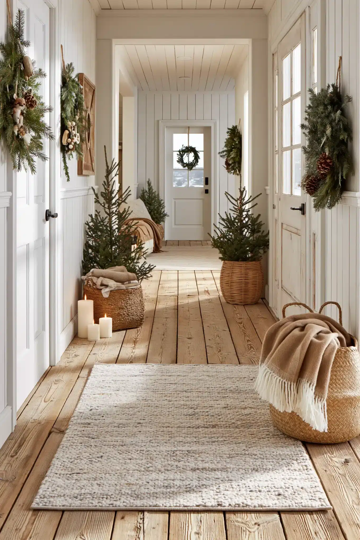 hallway christmas decor