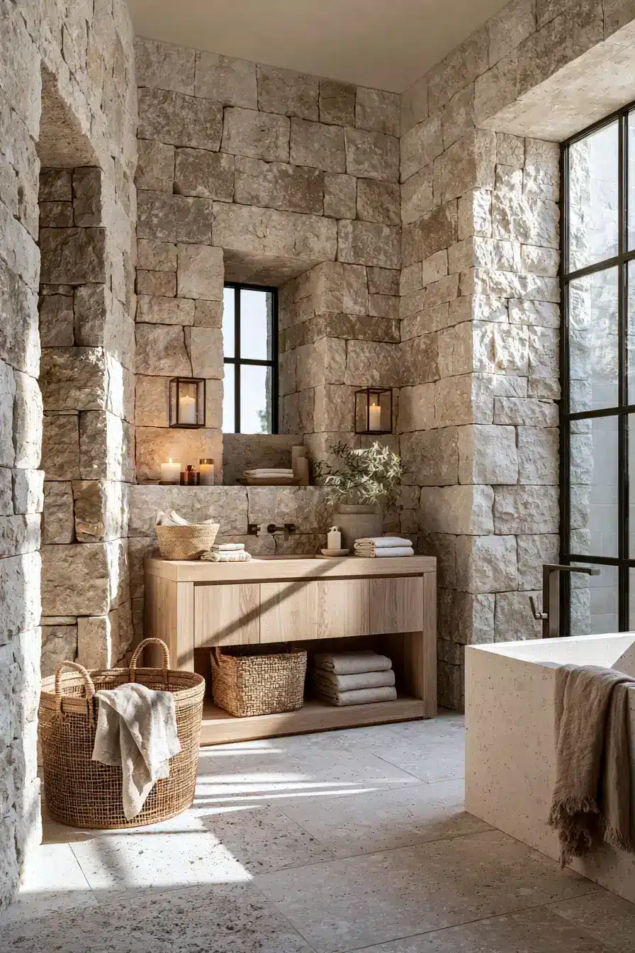 stone bathroom