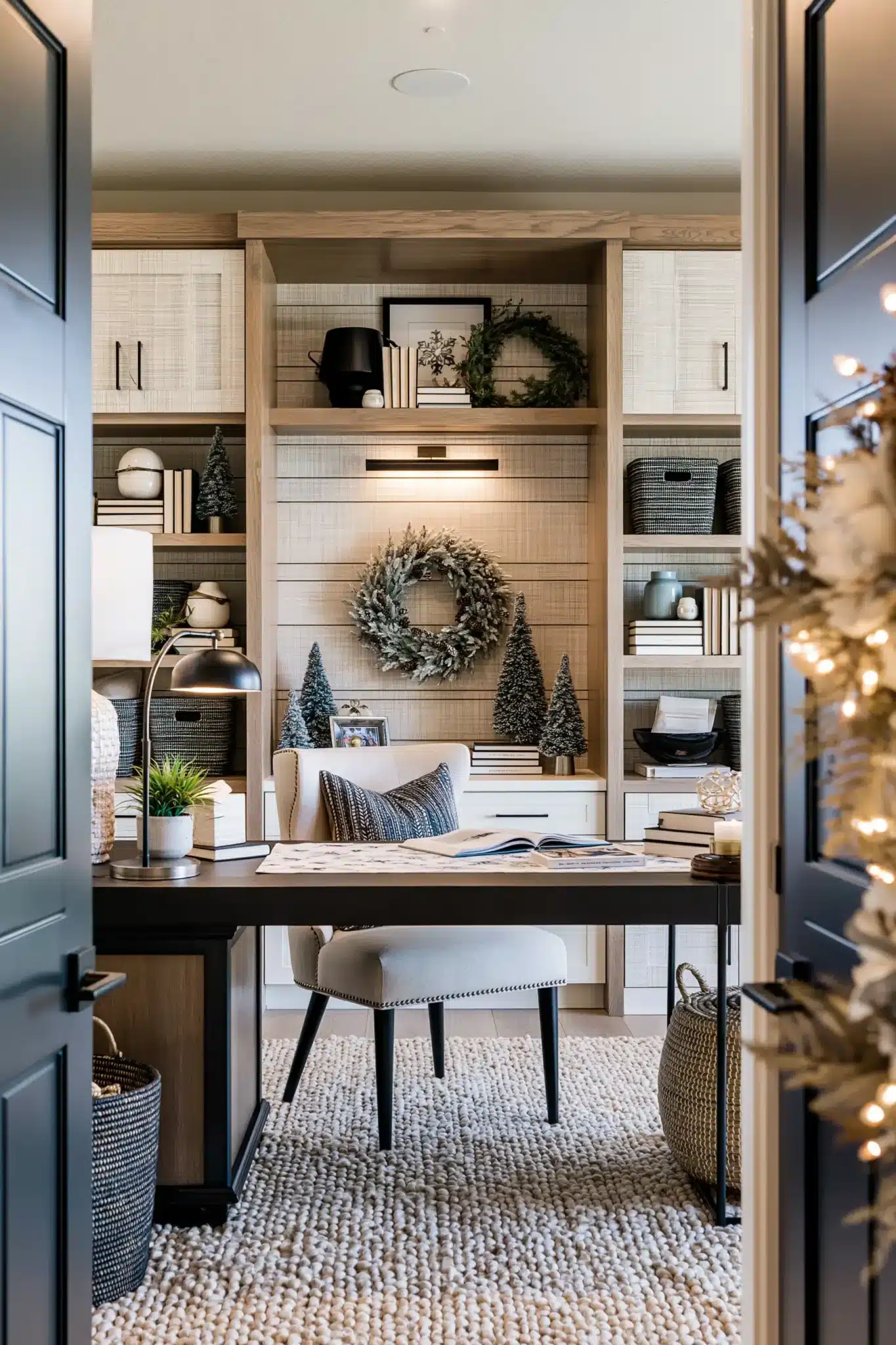 blue christmas decor
