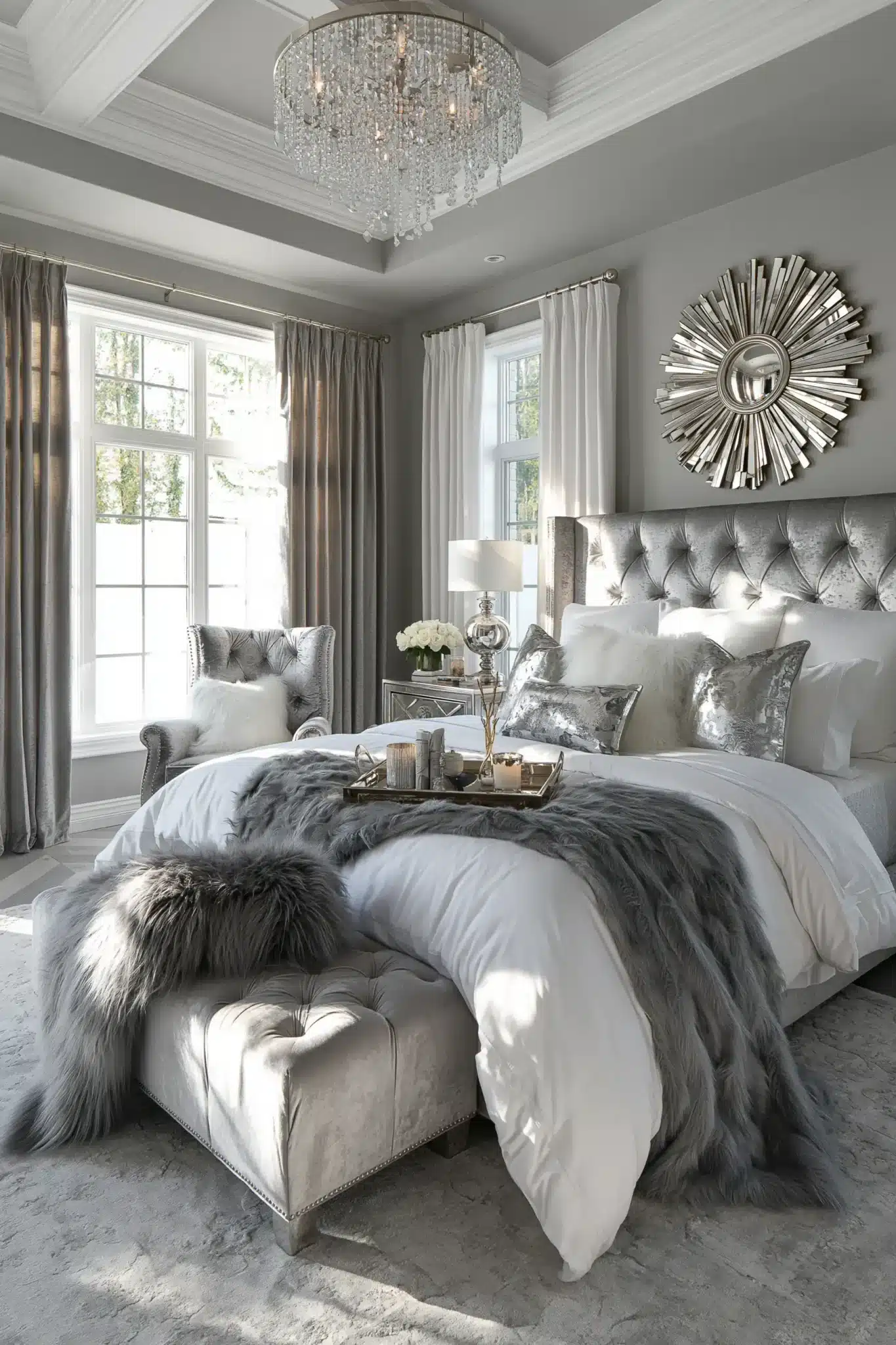 grey and white bedroom ideas