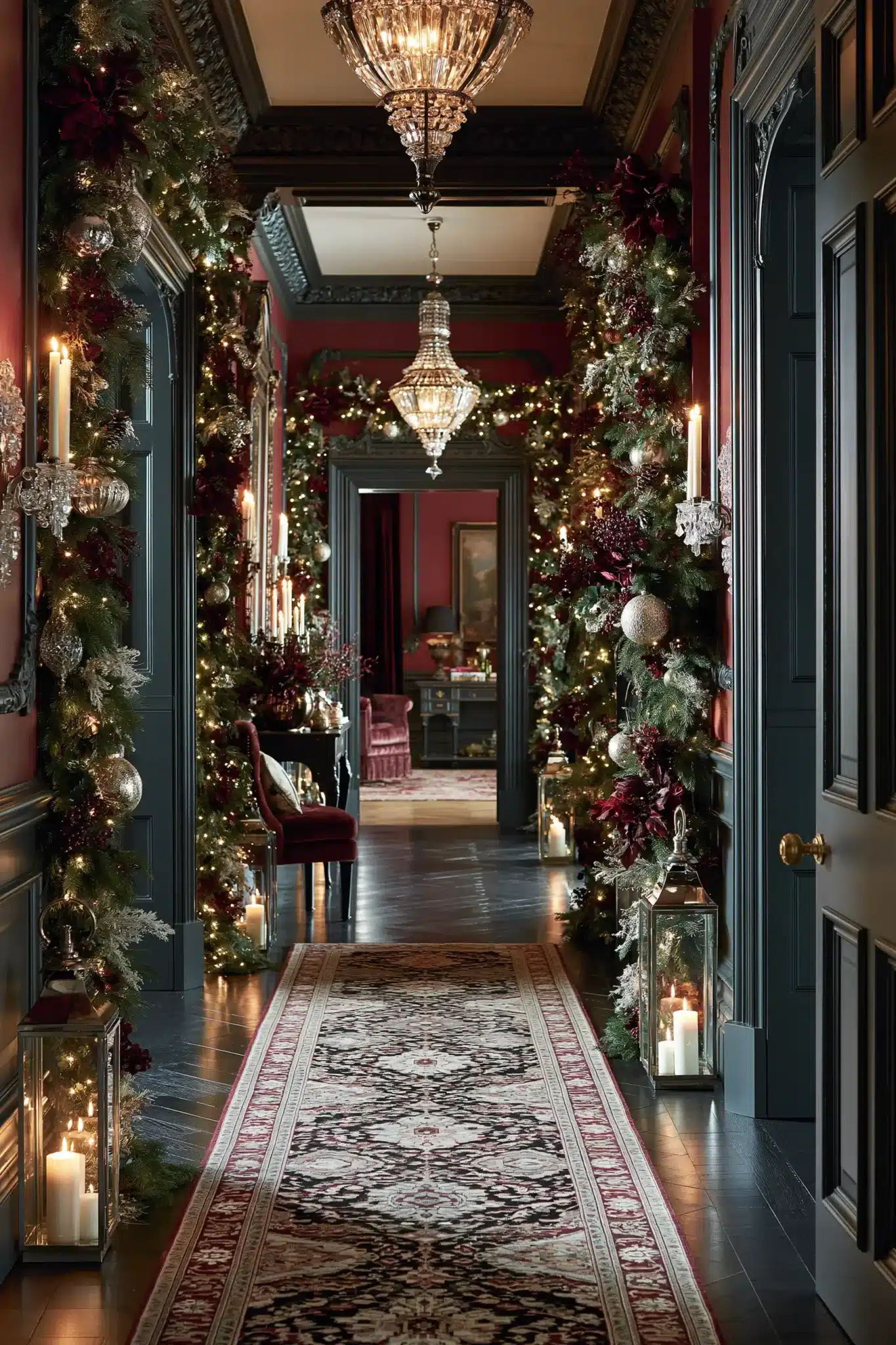 hallway christmas decor
