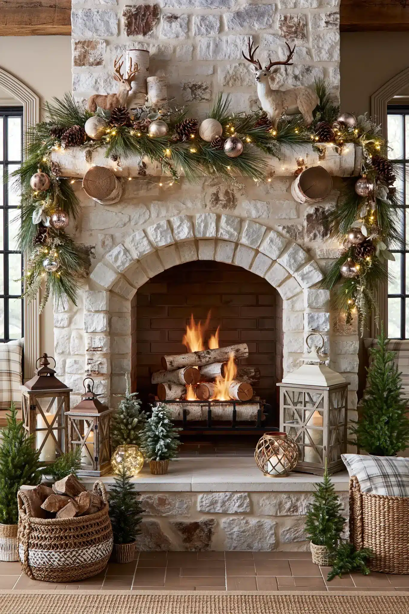 christmas fireplace decor ideas