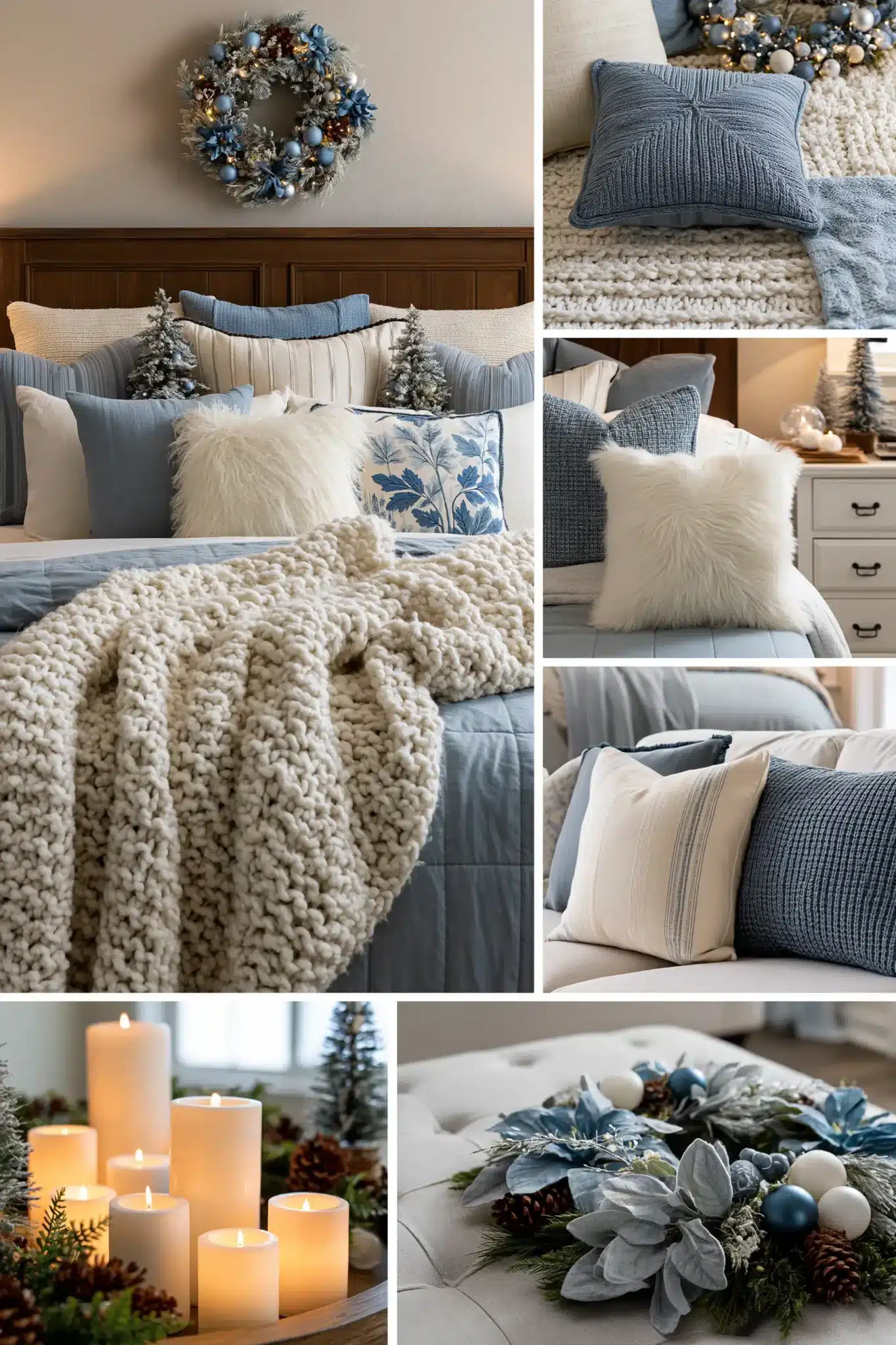 blue christmas decor