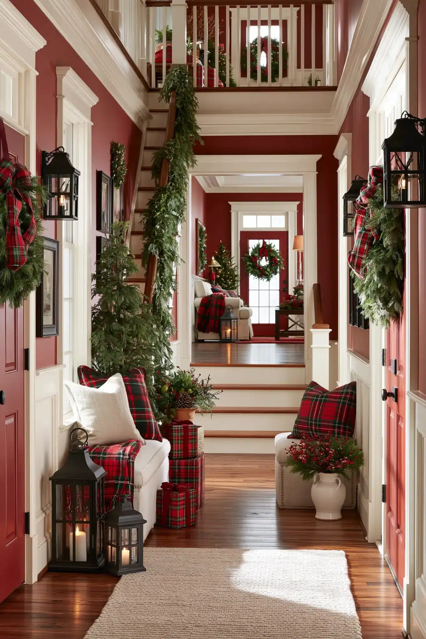 hallway christmas decor