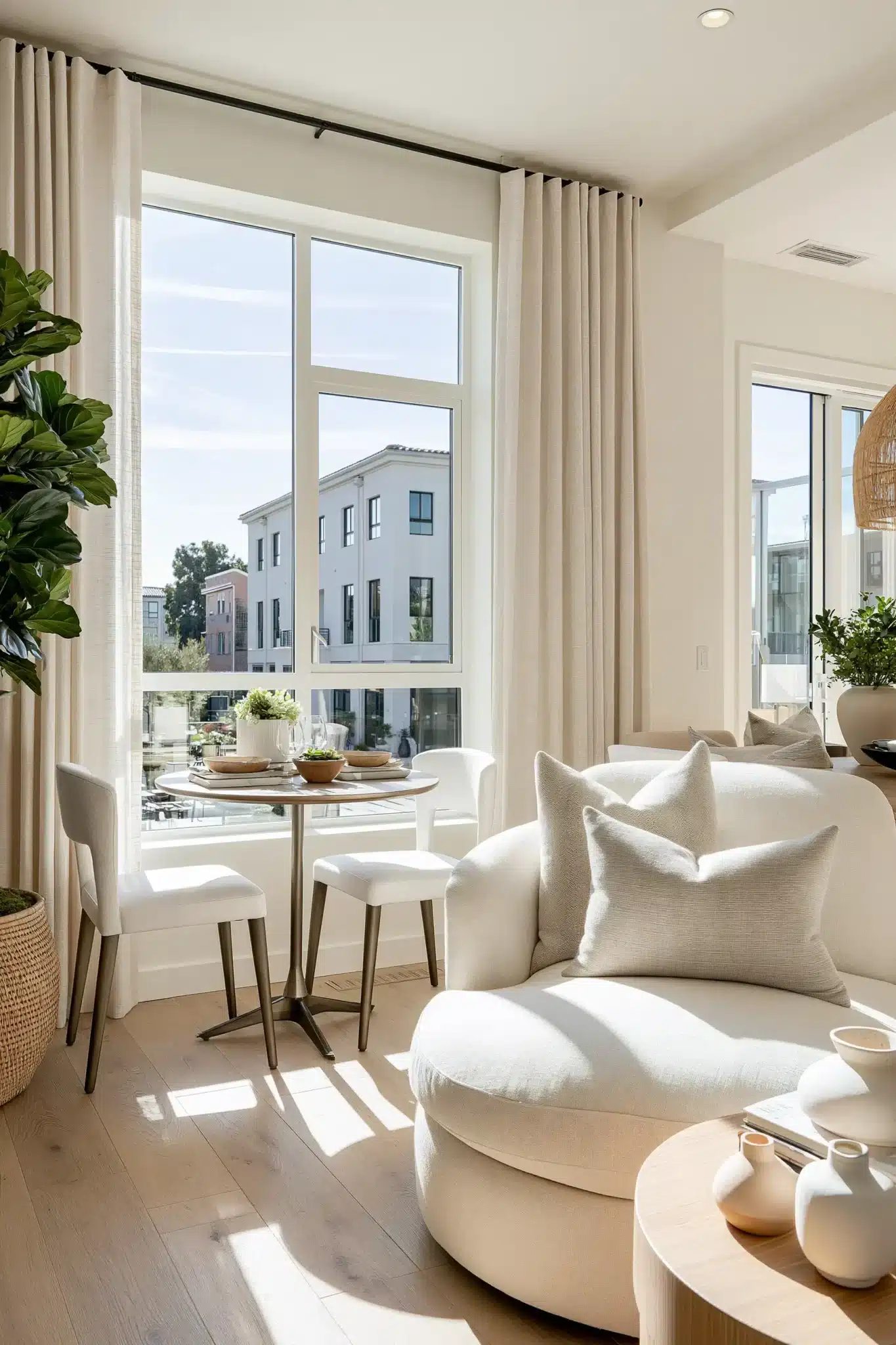small living room with dining area